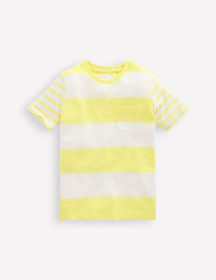 Everyday Short Sleeve T-Shirt-Yellow Hotch sleeve