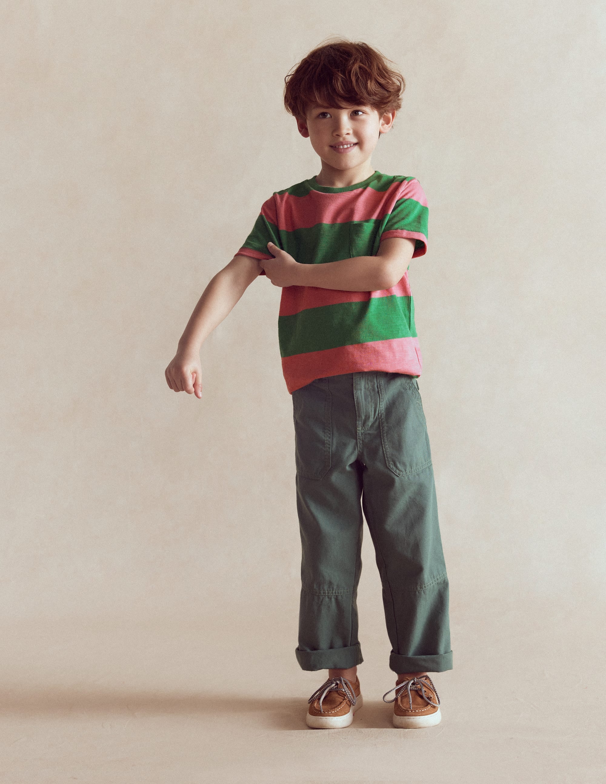 Everyday Short Sleeve T-Shirt-Shamrock Green/Chintz Pink - Image 1