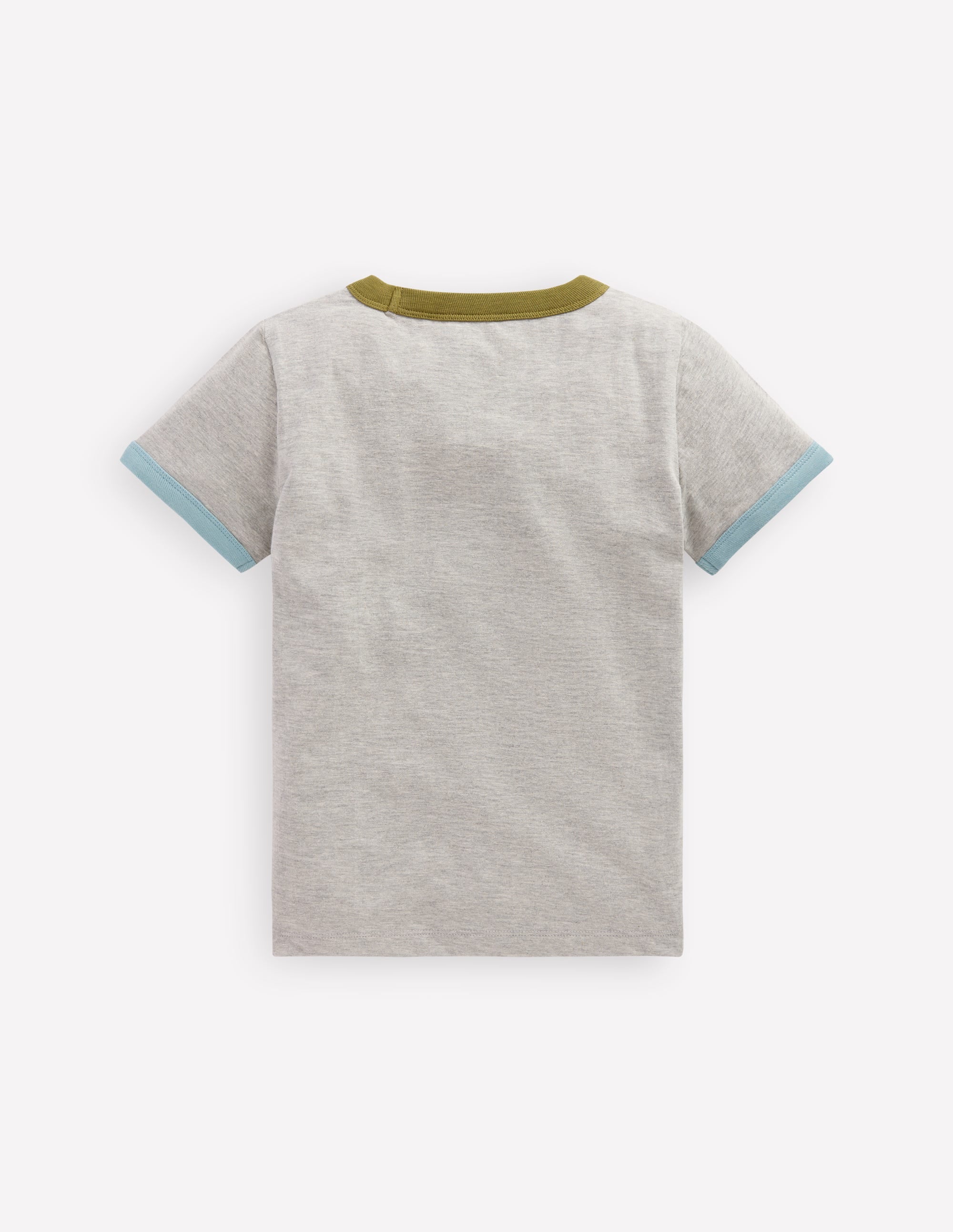 Ringer T-Shirt-Grey Marl - Image 2