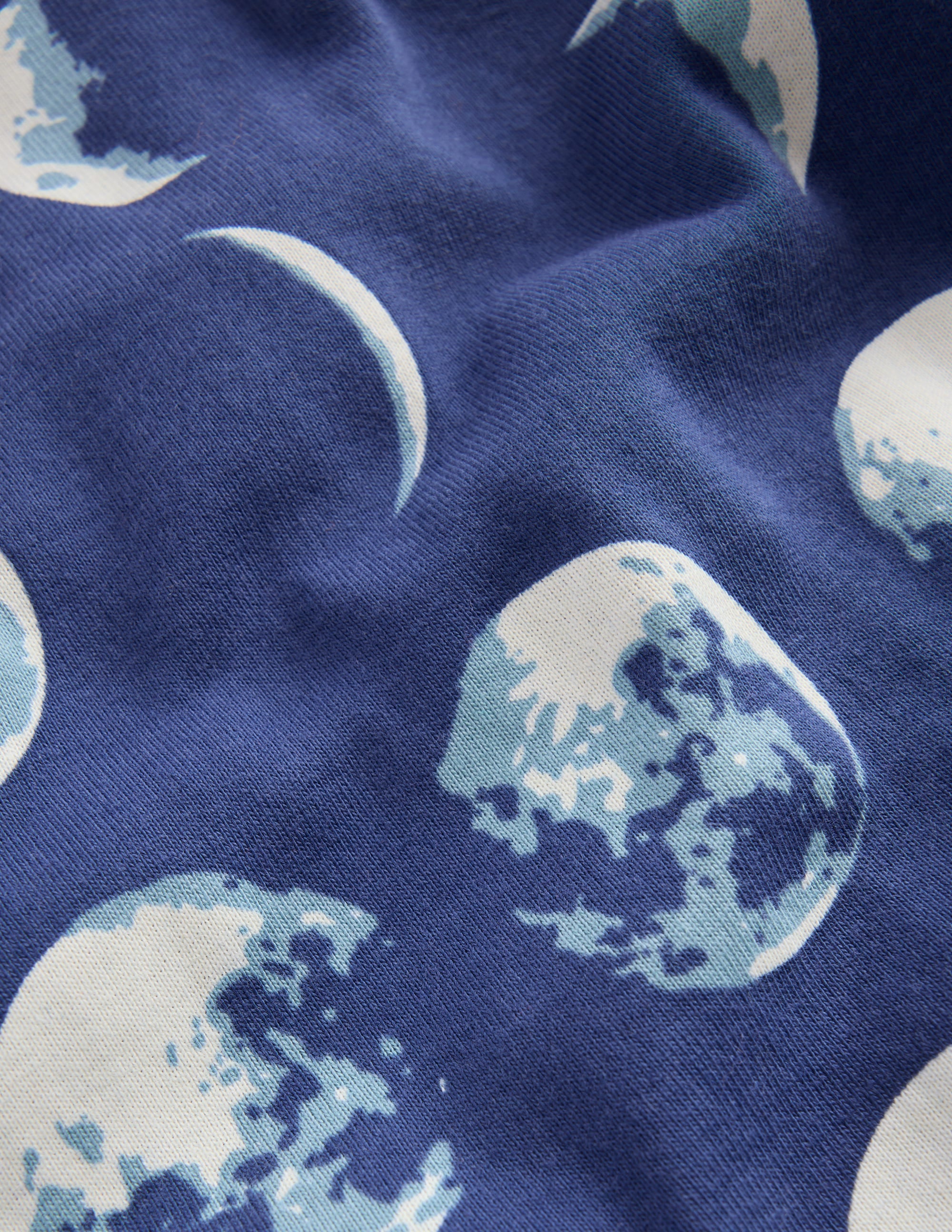 Snug Short John Glow Pyjamas-Navy Moon Phases - Image 3