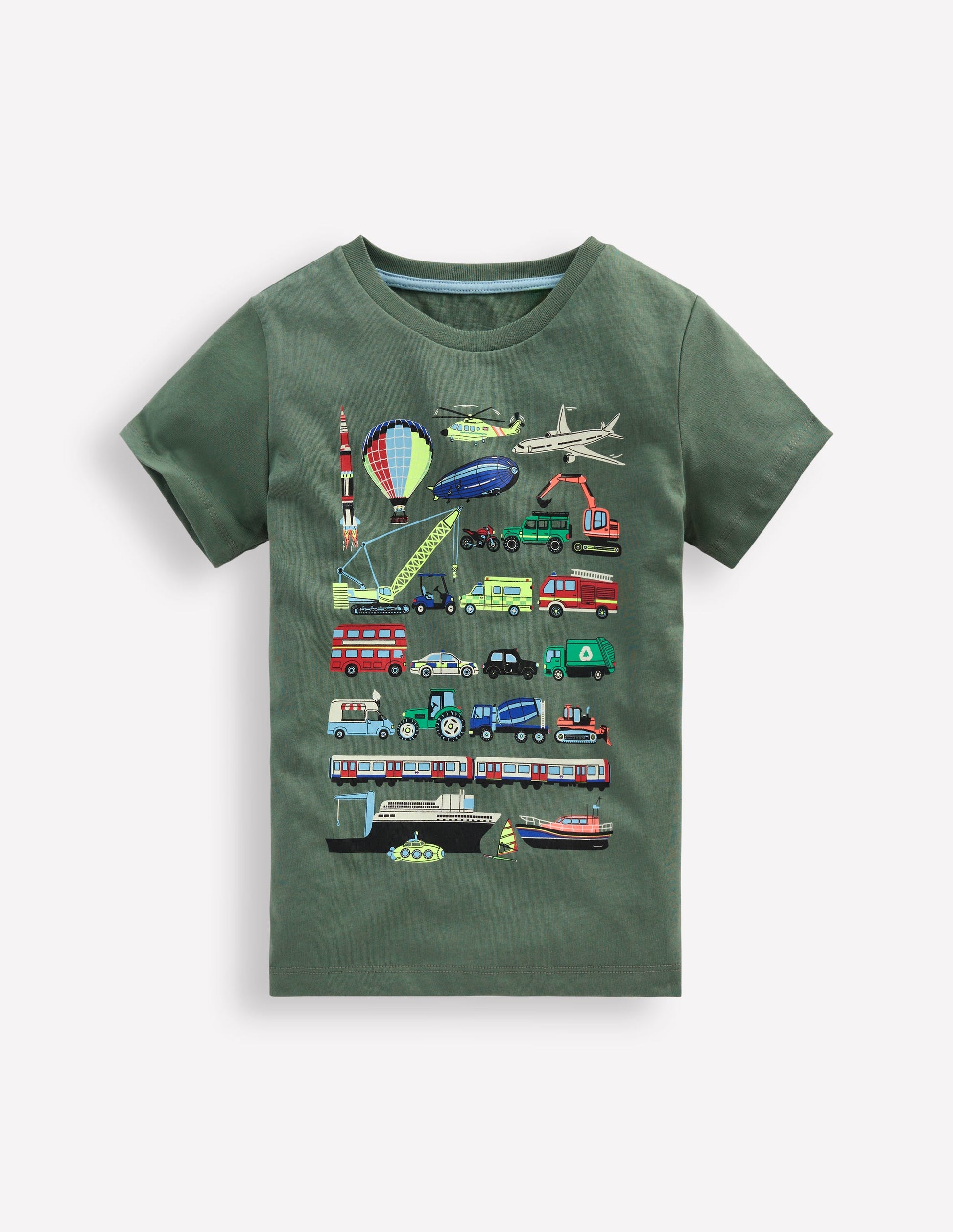 Glow-In-The-Dark T-shirt-Bottle Green Transport-1