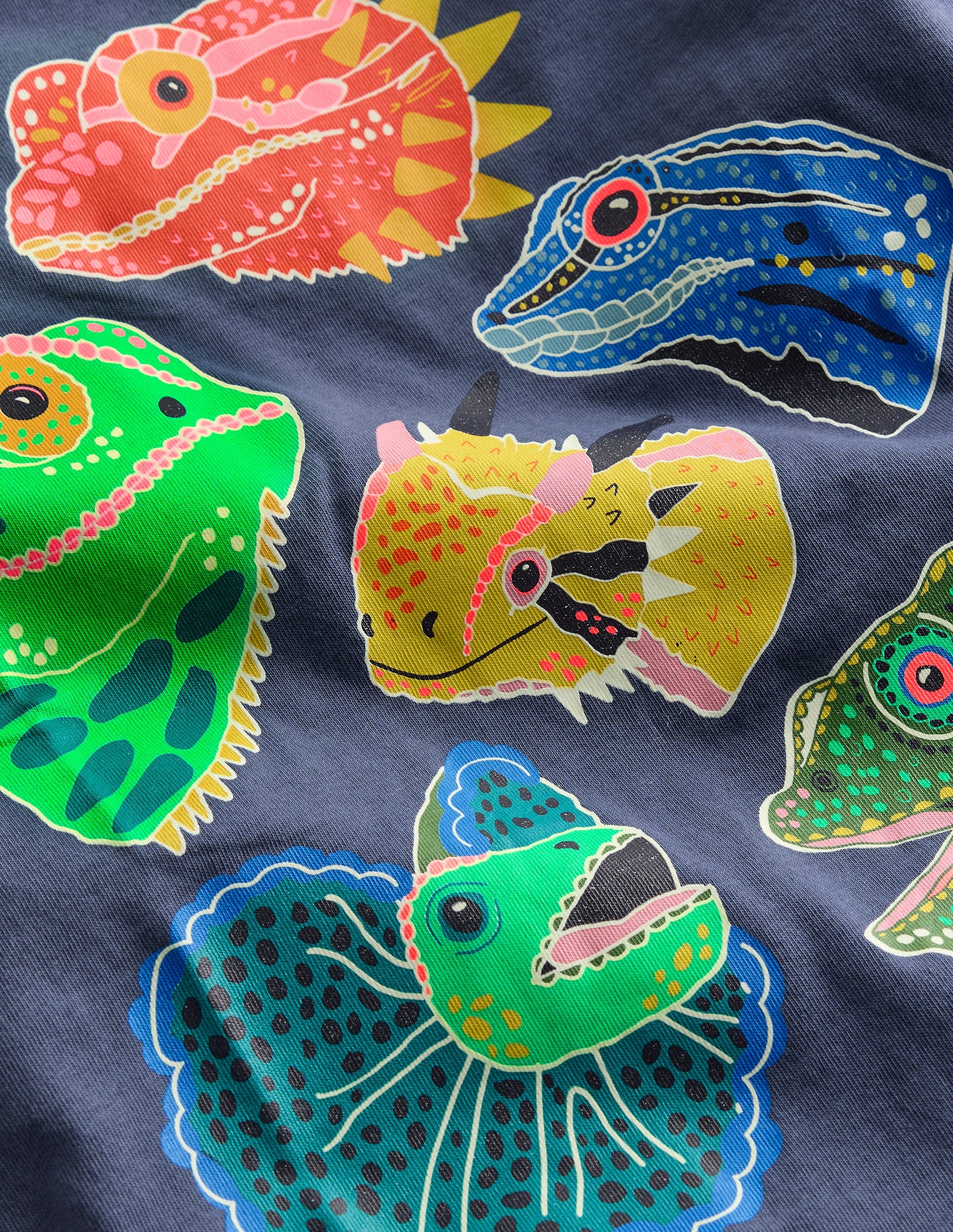 Glow-In-The-Dark T-shirt-Robot Blue Lizards-3