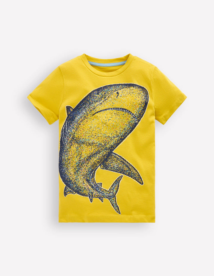 Glow-In-The-Dark T-shirt-Yellow Shark