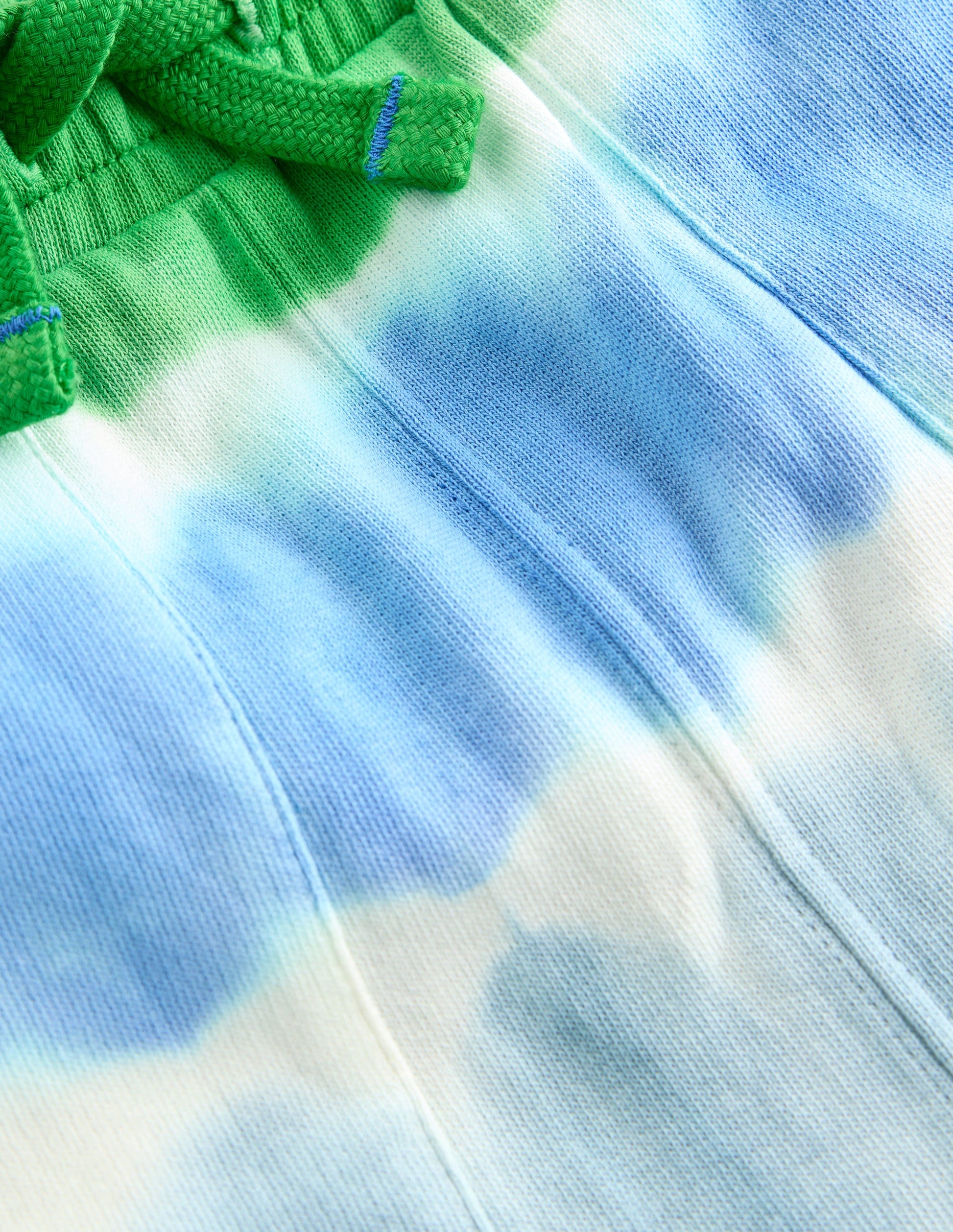 Tie Dye Shorts-Green and Blue-4