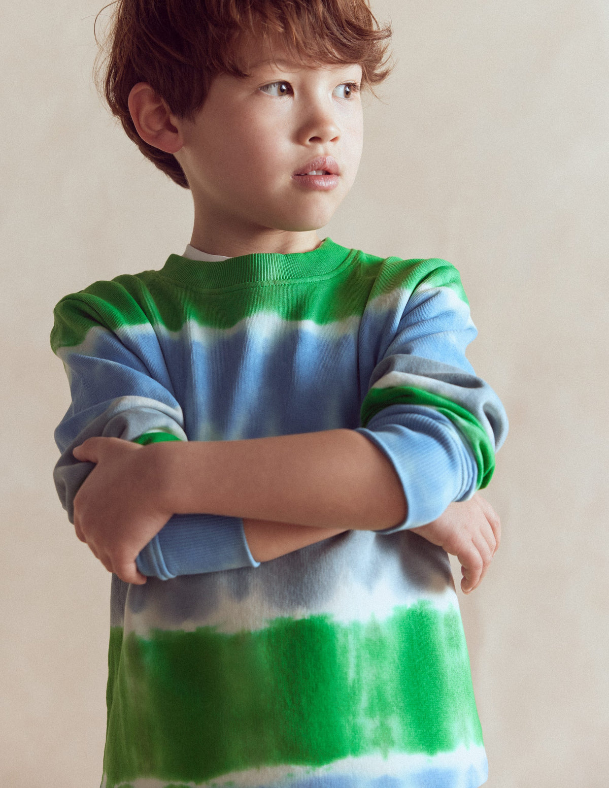 Tie Dye Sweatshirt-Green / Blue - Image 1