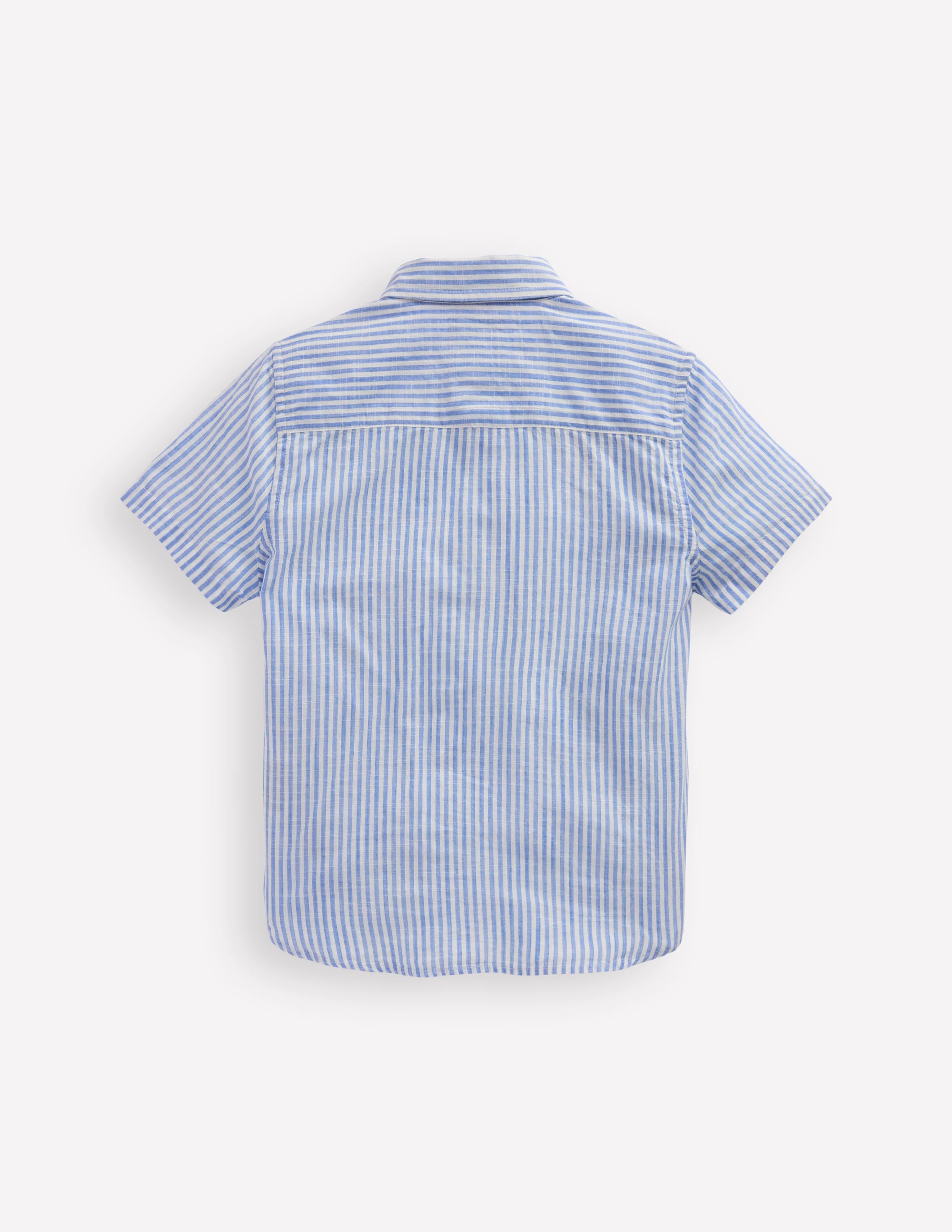 Embroidered Short Sleeve Shirt-Sea Side Embroidery - Image 2