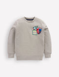 Badge Sweatshirt-Grey Marl Sports
