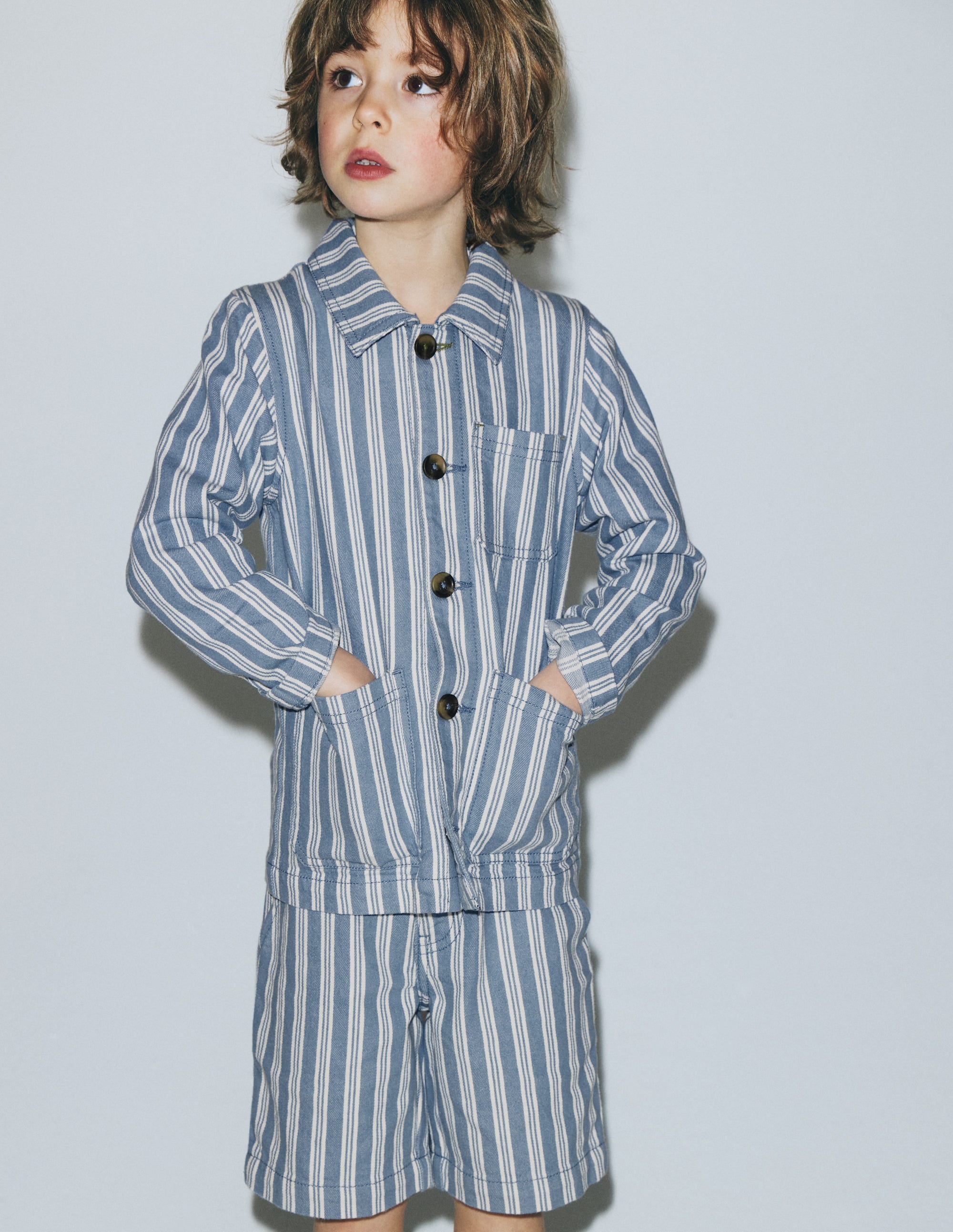 Twill Jacket-Grey Stripe - Image 4