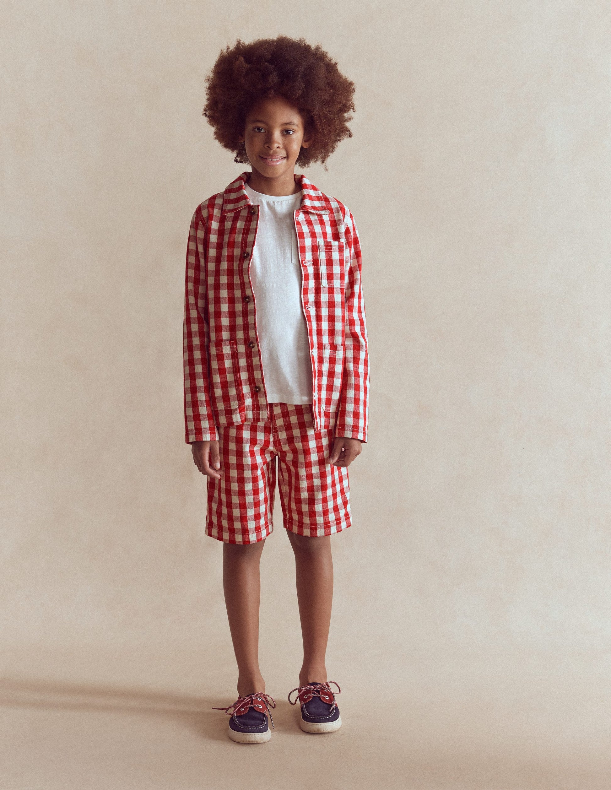 Twill Jacket-Red Gingham-2