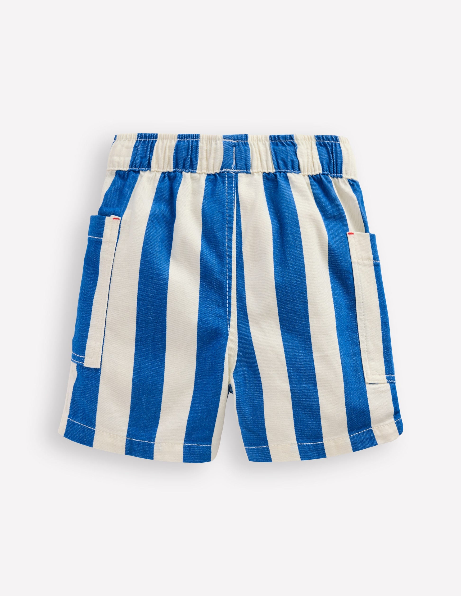 Cotton Pocket Shorts-Blue Stripe-3