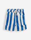 Cotton Pocket Shorts-Blue Stripe