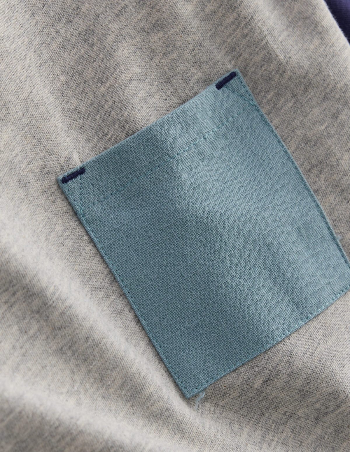 Relaxed Ripstop Pocket T-shirt-Grey Marl - Image 3