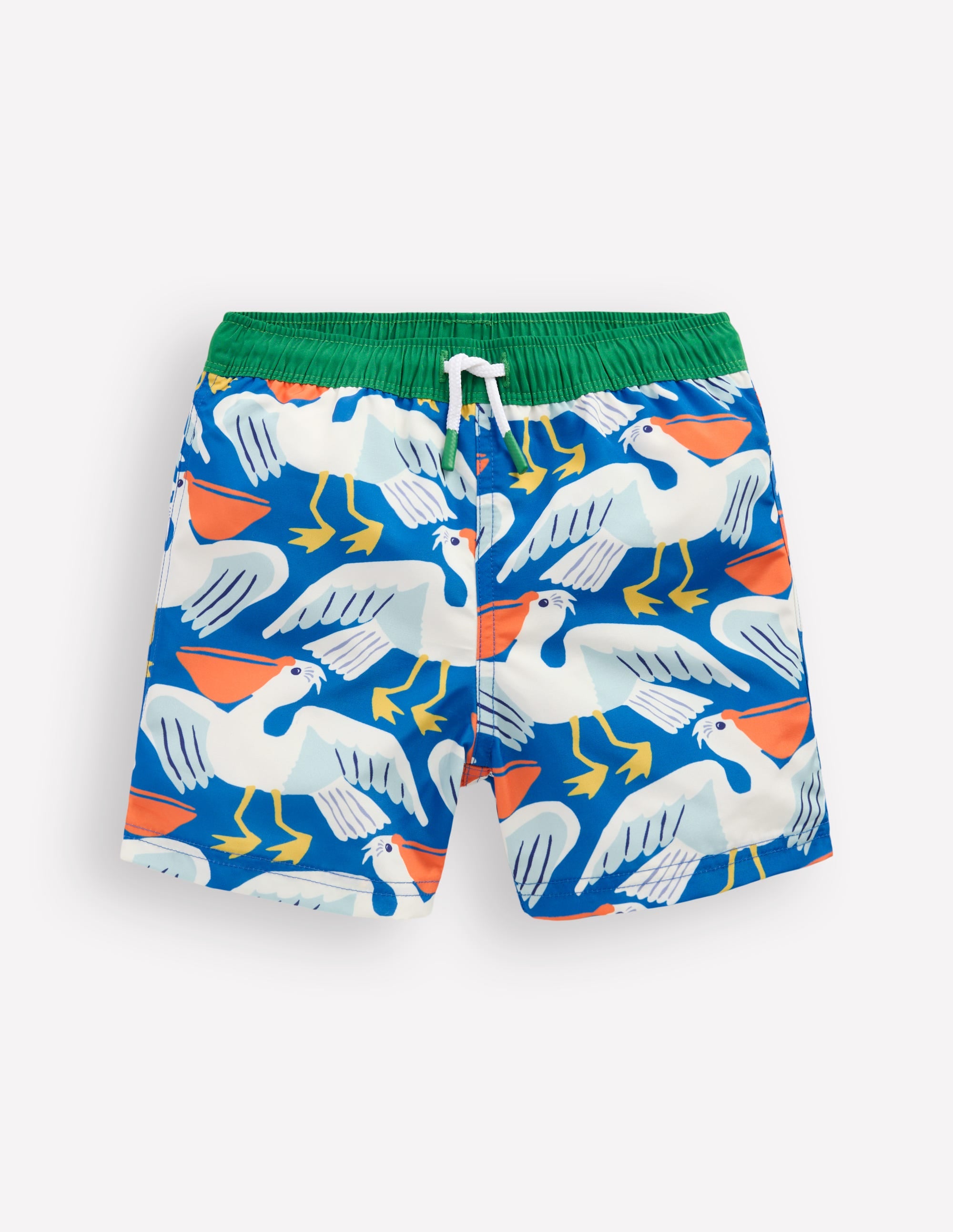 Swim Shorts-Kingfisher Blue Pelicans - Image 1