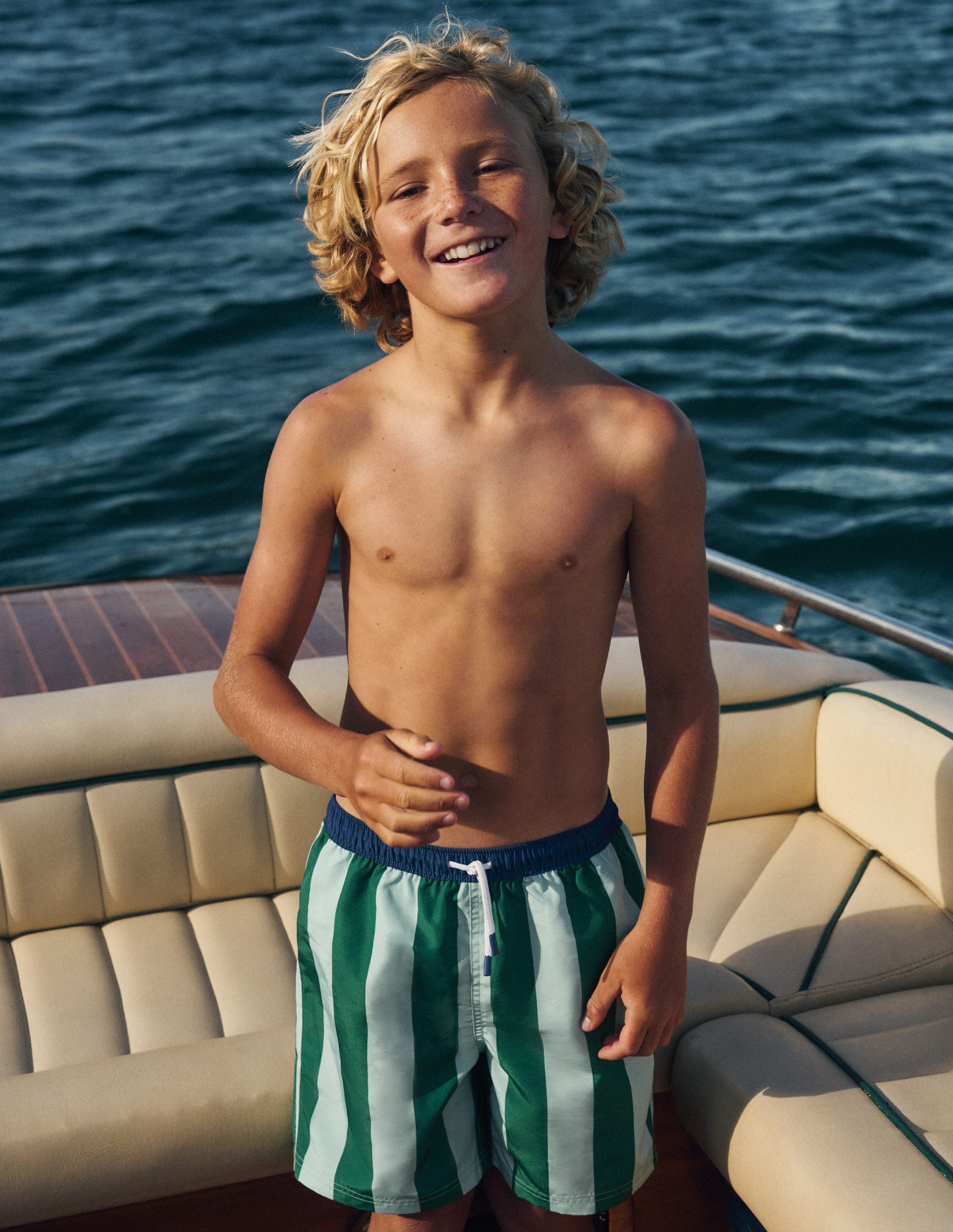 Swim Shorts-Contrast Stripe-1