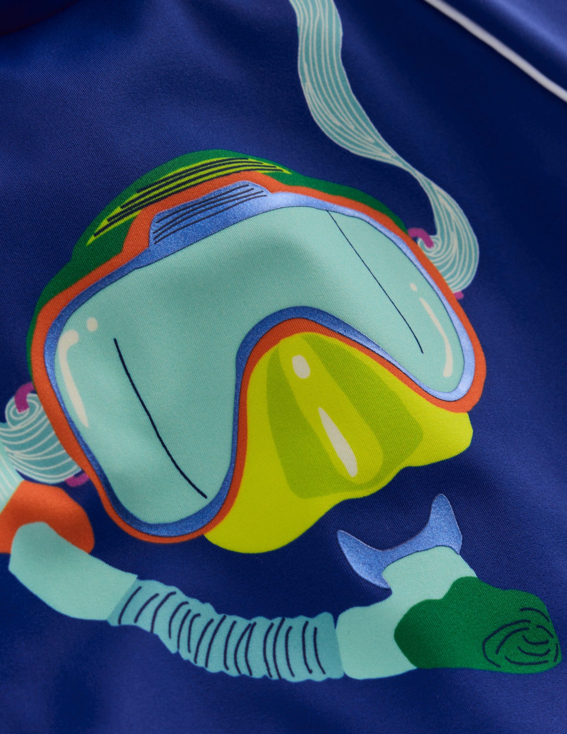 Sun Safe Fun Rash Vest-Sapphire Blue Snorkelling-3