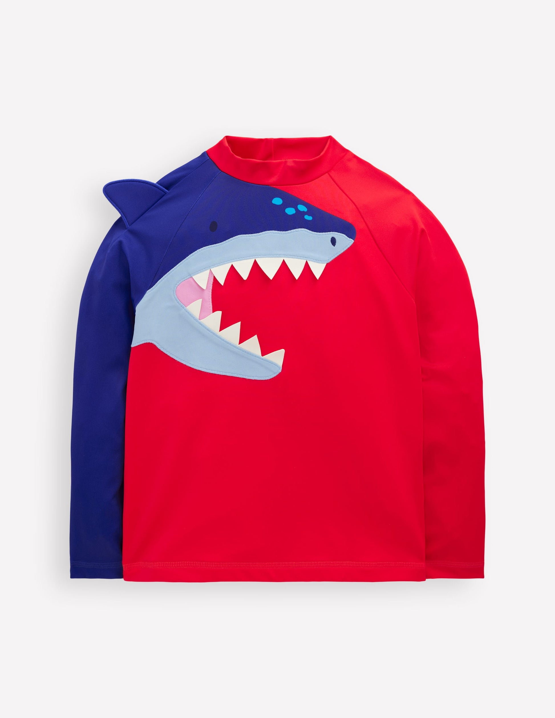 Sun Safe Fun Rash Vest-Rockabilly Red Shark-1