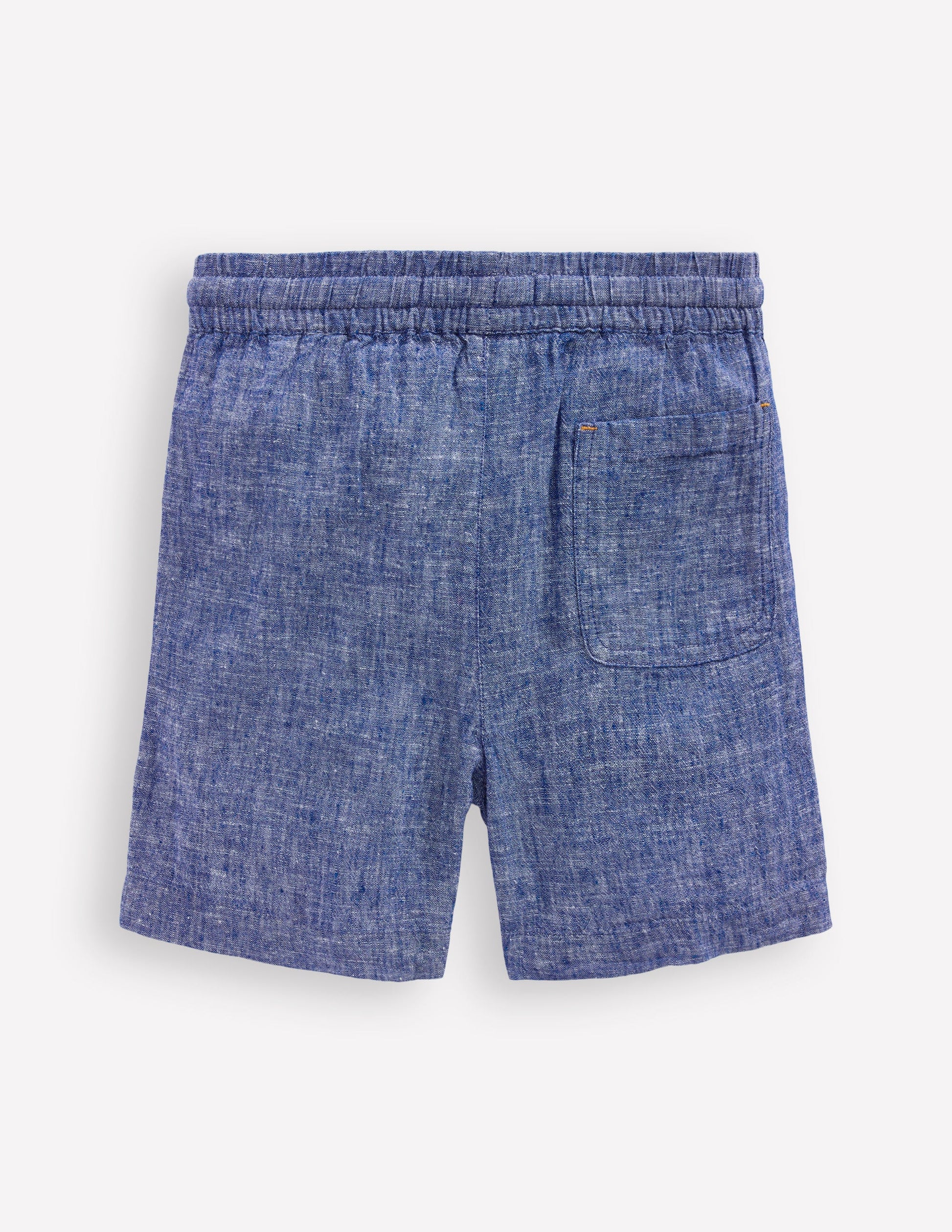 Cotton Linen Shorts-Chambray-2