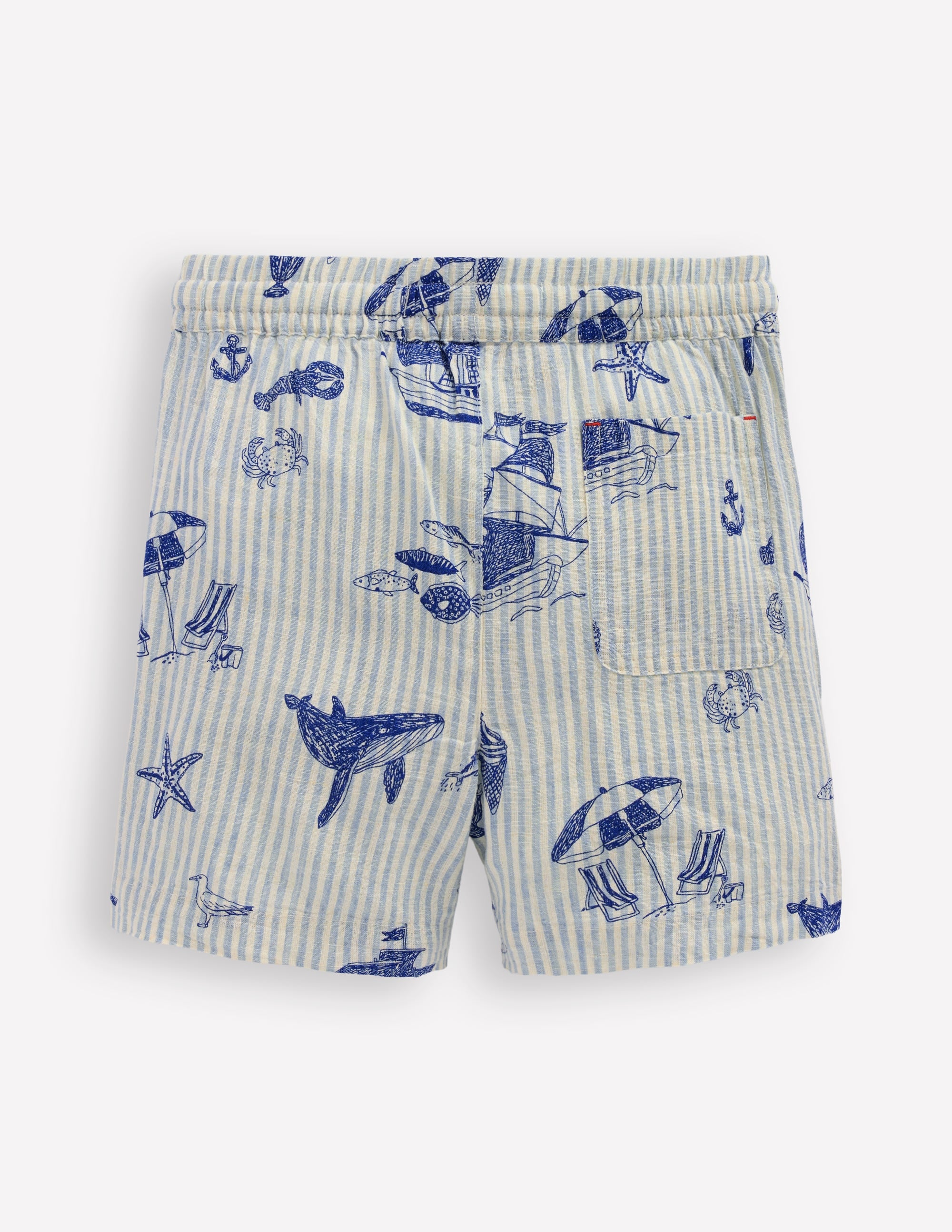 Cotton Linen Shorts-Beach Front - Image 2