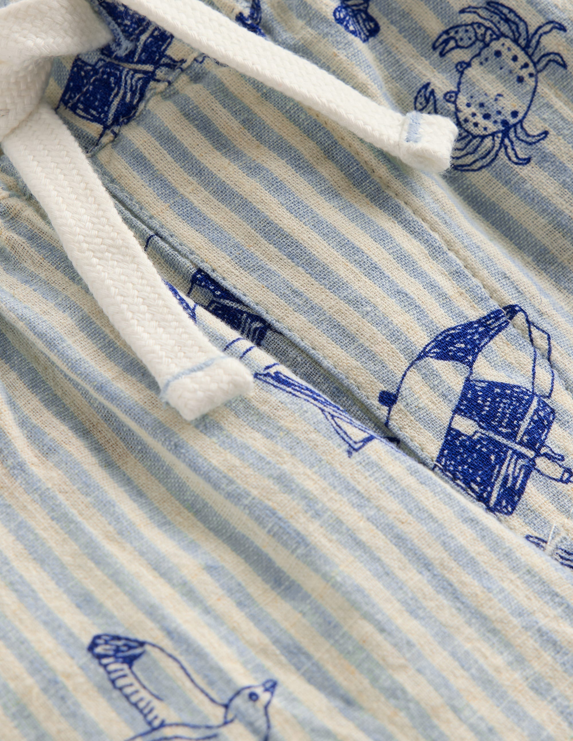 Cotton Linen Shorts-Beach Front - Image 3