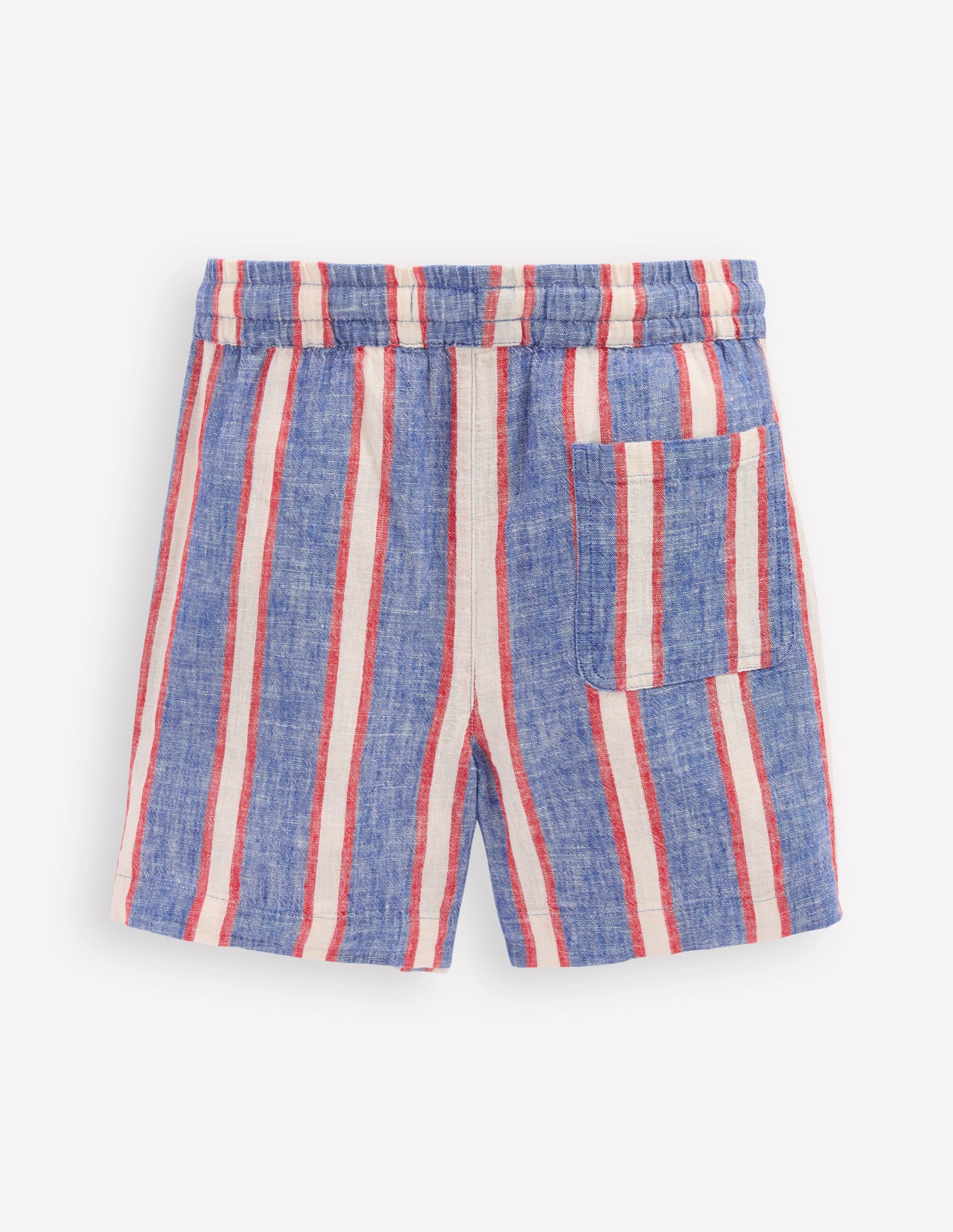 Cotton Linen Shorts-Triple Stripe - Image 2