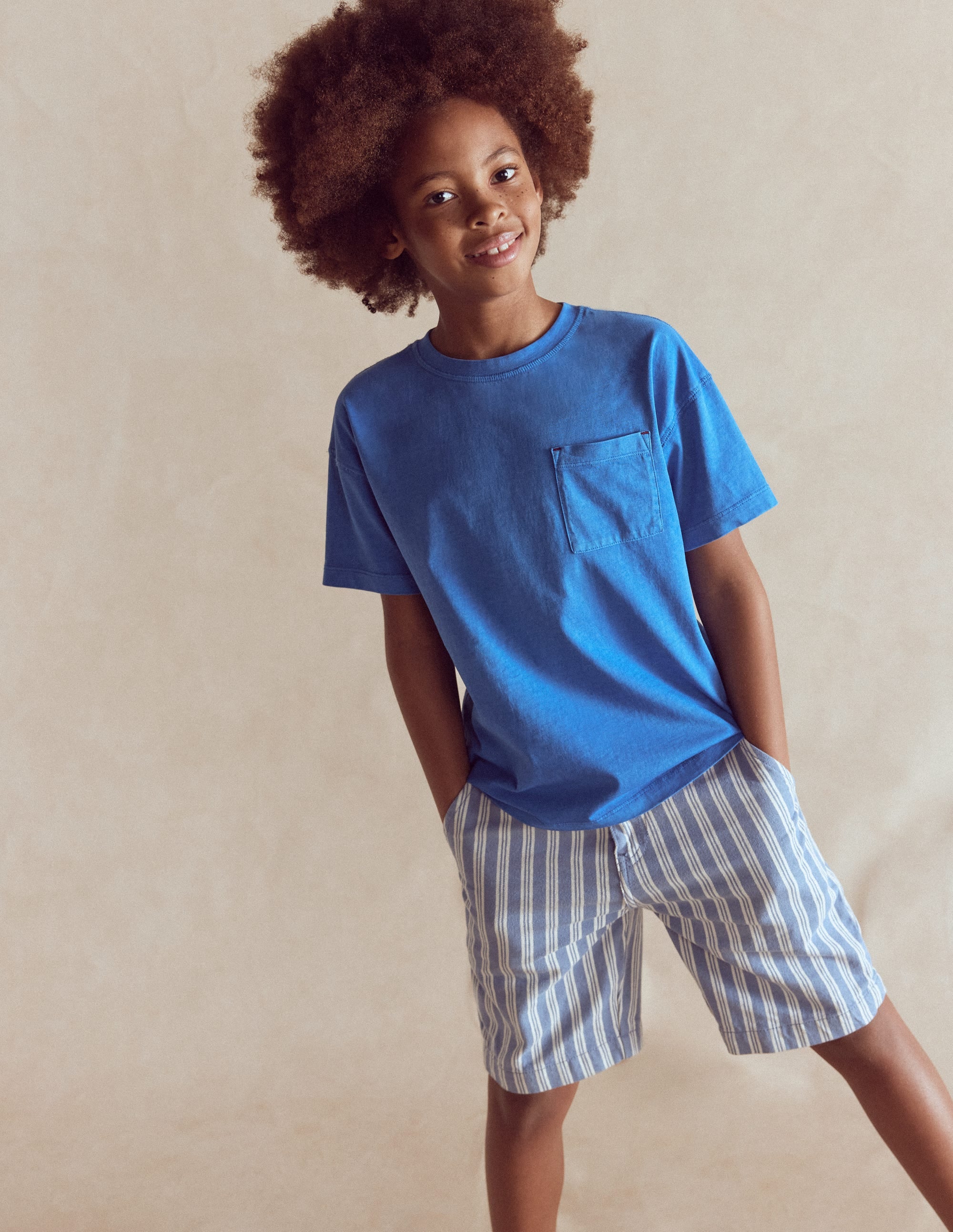 Smart Shorts-Light Blue Stripe - Image 1