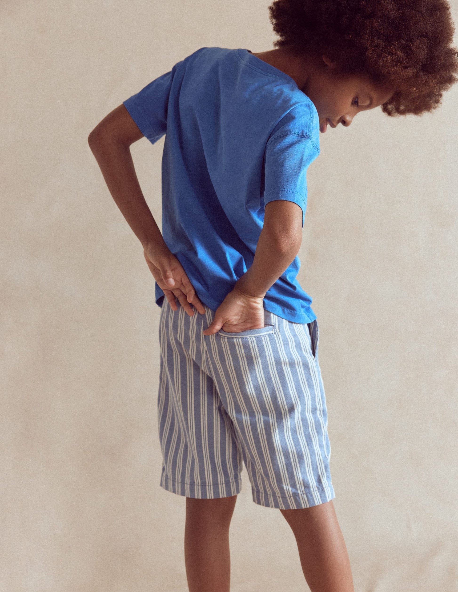 Smart Shorts-Light Blue Stripe-3