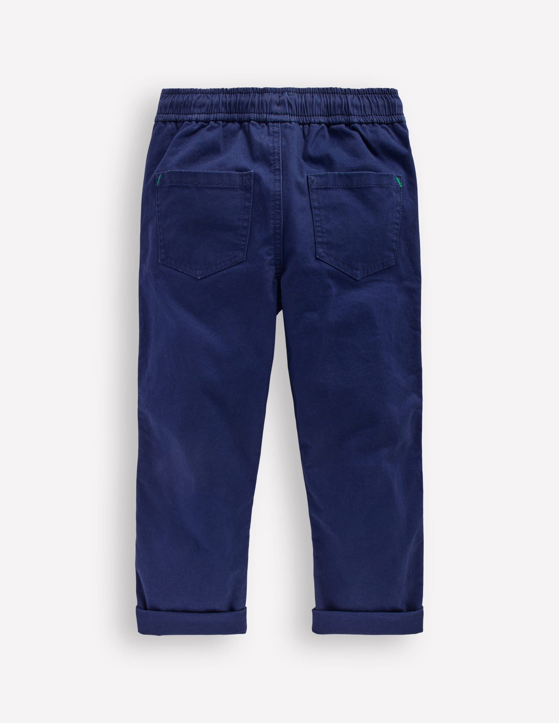 Slim Pull-on Trousers-College Navy-4