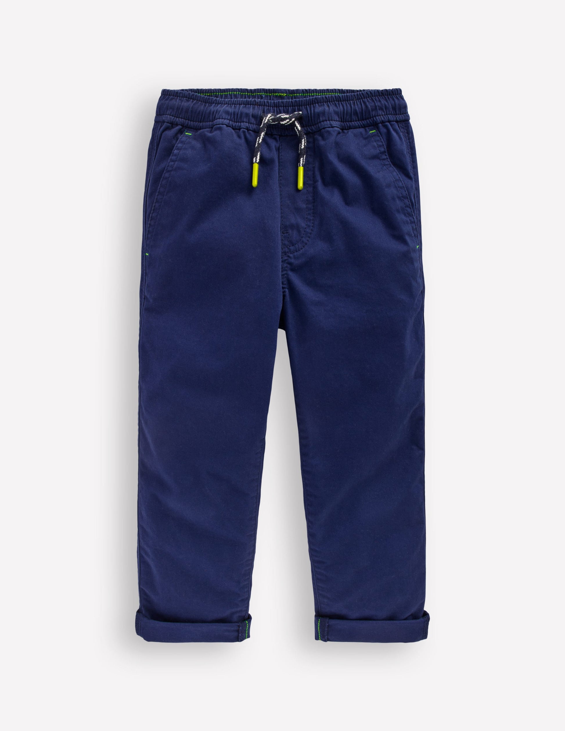 Slim Pull-on Trousers-College Navy-6