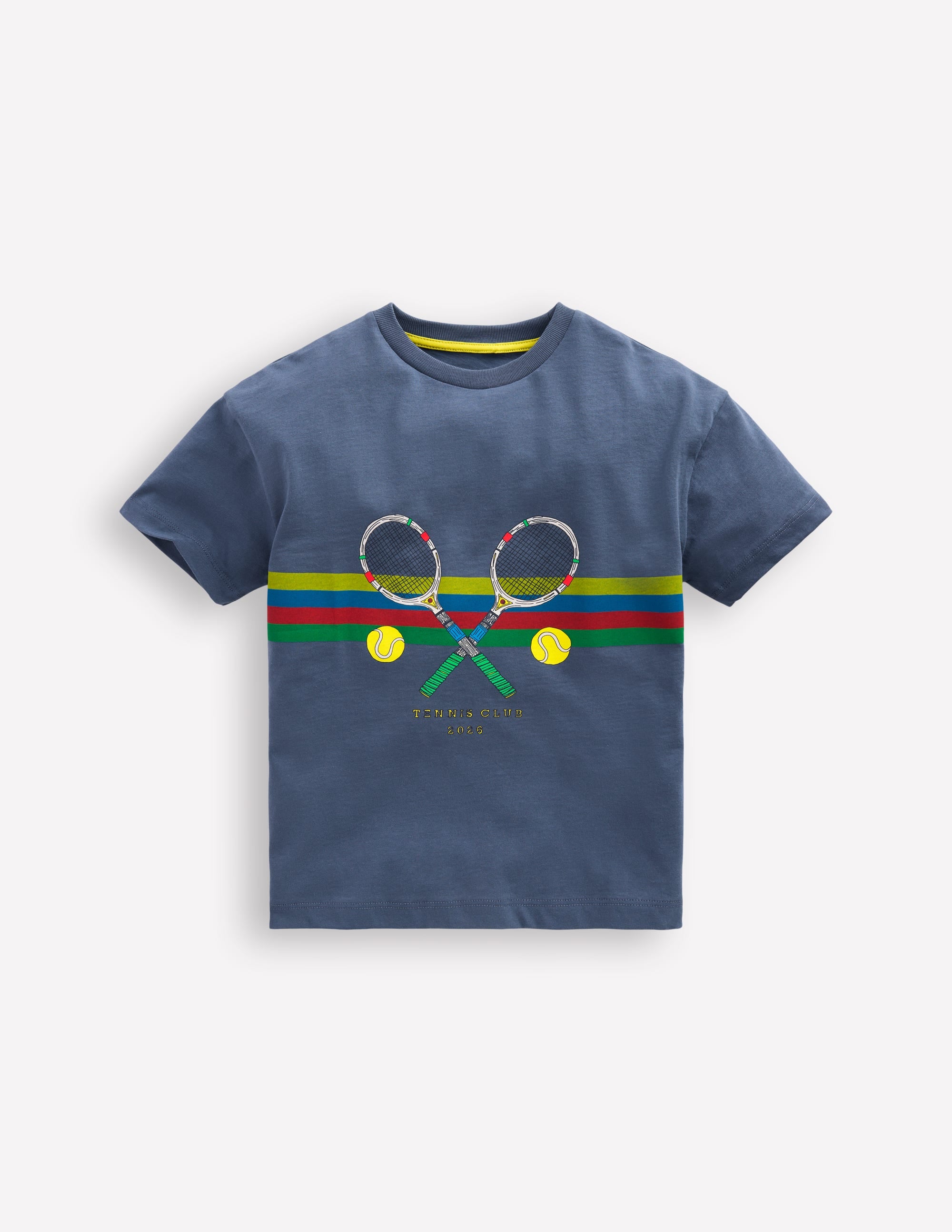 Relaxed Sport Graphic T-shirt-Robot Blue Tennis - Image 3