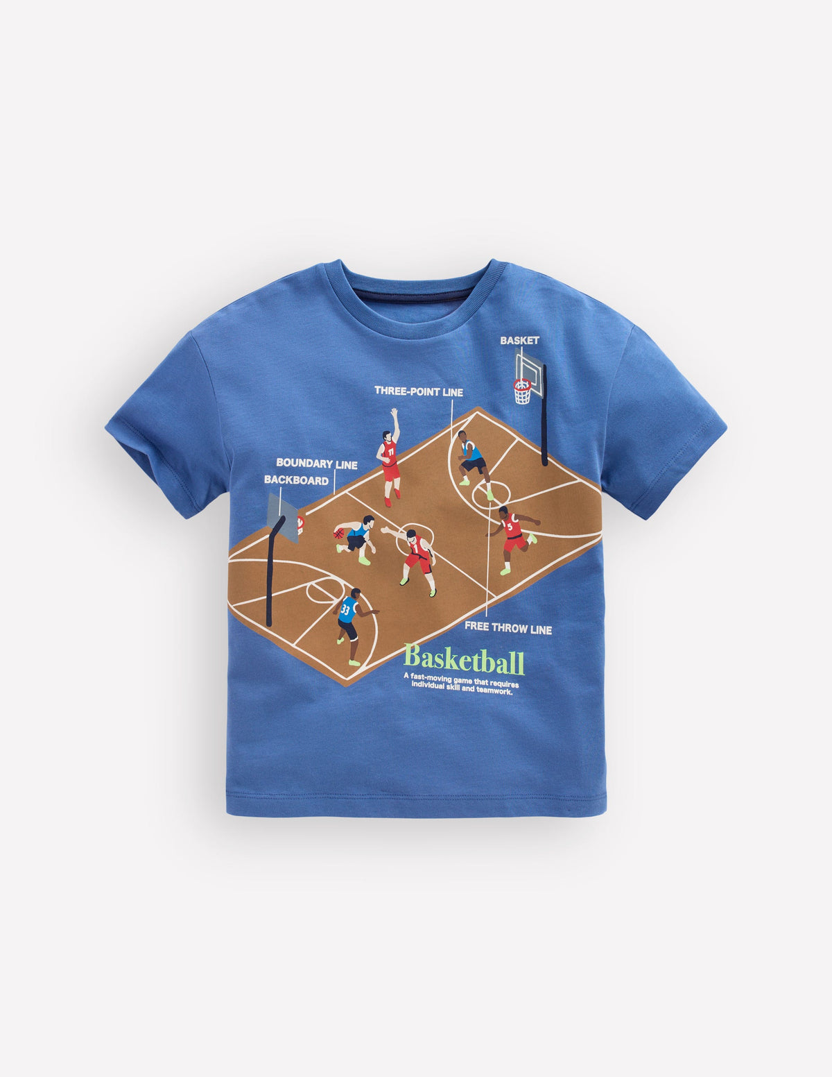 Relaxed Sport Graphic T-shirt-Bluejay Basketball - Image 1