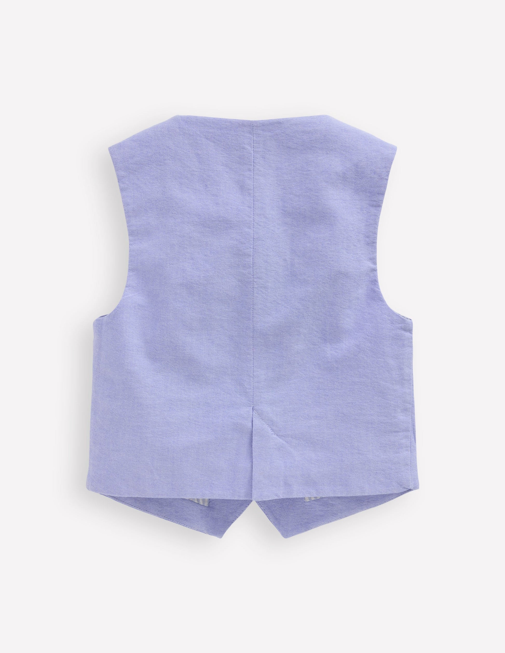 Cotton Oxford Waistcoat-Blue Oxford-2