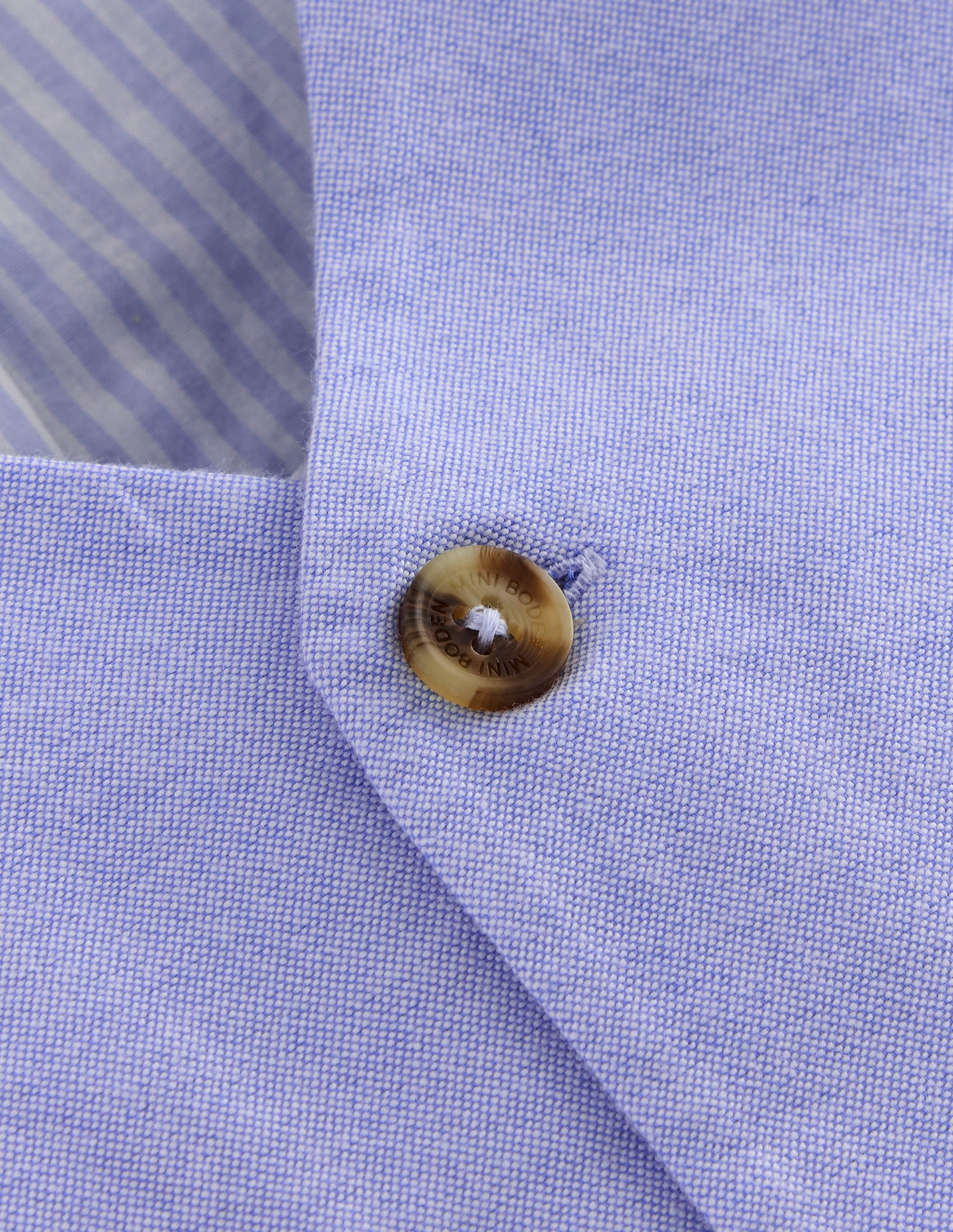 Cotton Oxford Waistcoat-Blue Oxford - Image 3