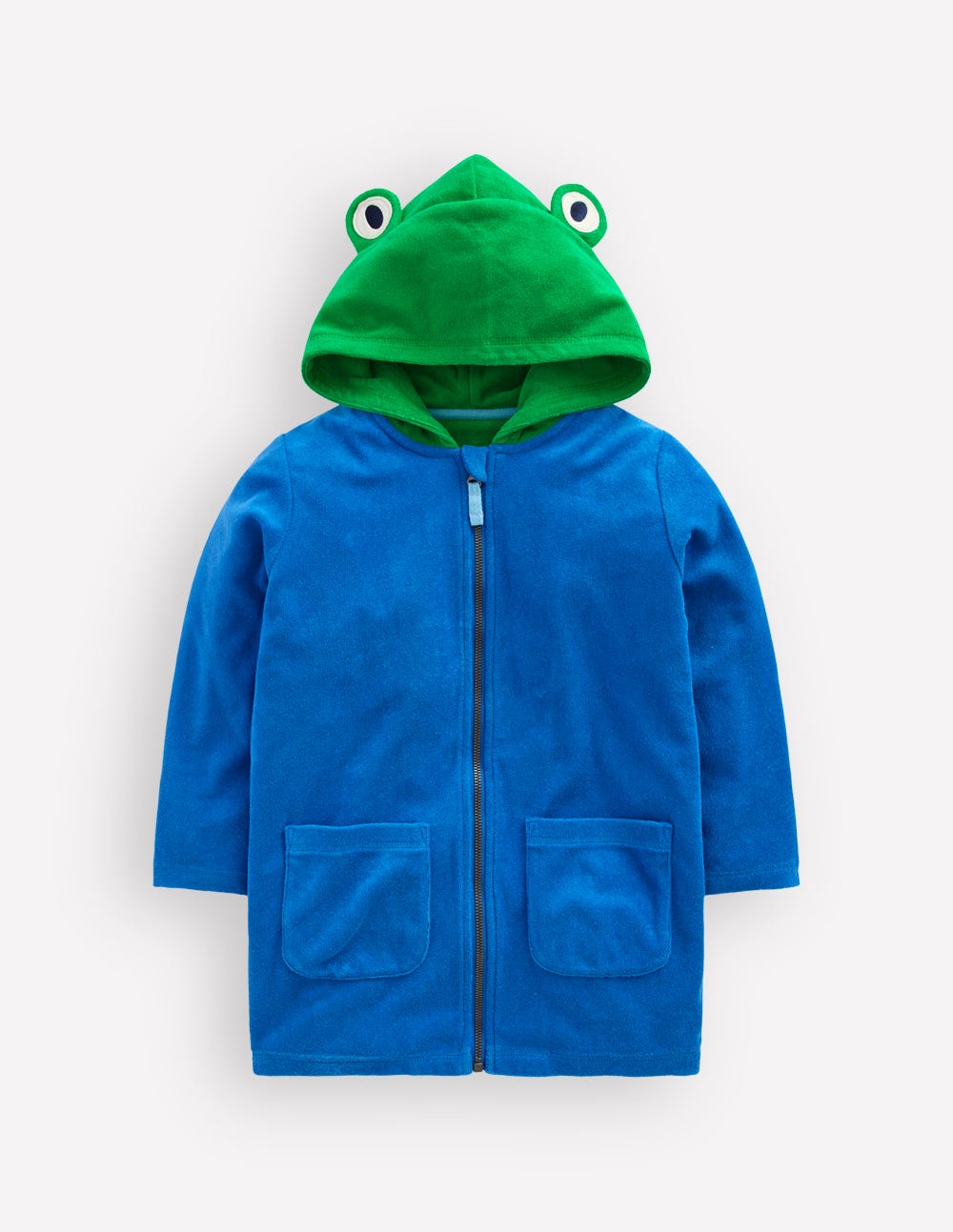 Fun Towelling Zip-up Throw On-Turtle-2
