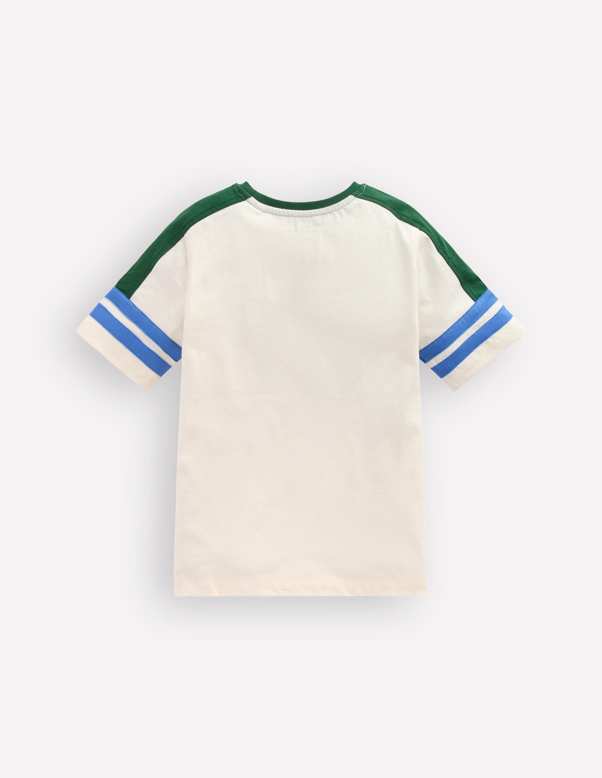 Short Sleeve Colourblock Tee-COCONUT MILK COLOURBLOCK - Image 2