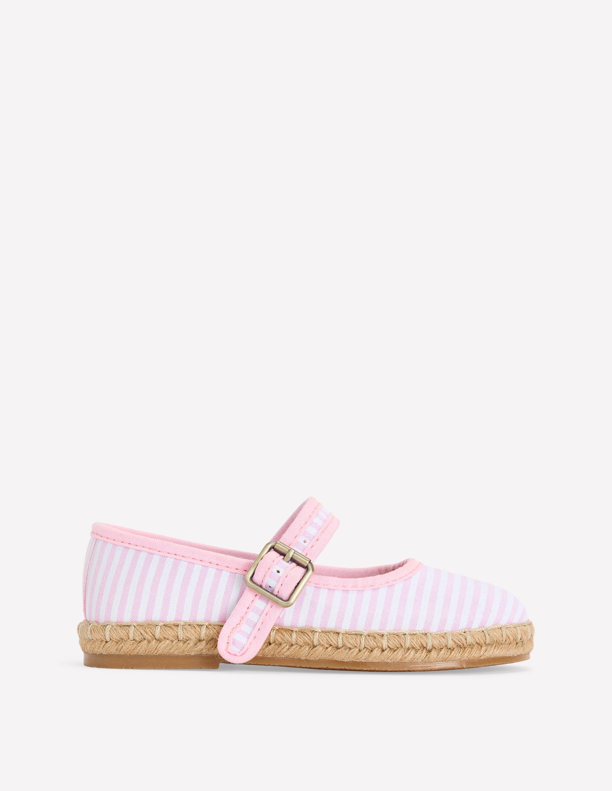 Espadrille Mary Janes-Sea Pink Ticking stripe-1