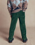 Classic Cord Trousers-Dark Green