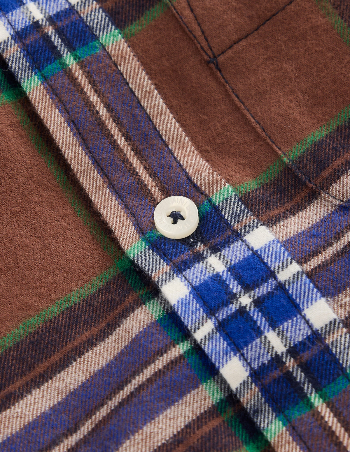 Cosy Cotton Check Shirt-Brown Check - Image 3