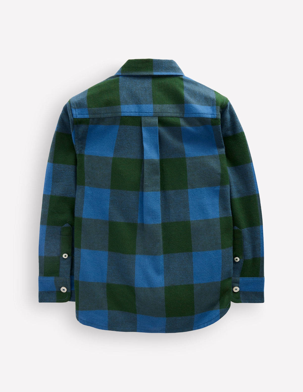 Cosy Cotton Check Shirt-Teal and Green Check-2