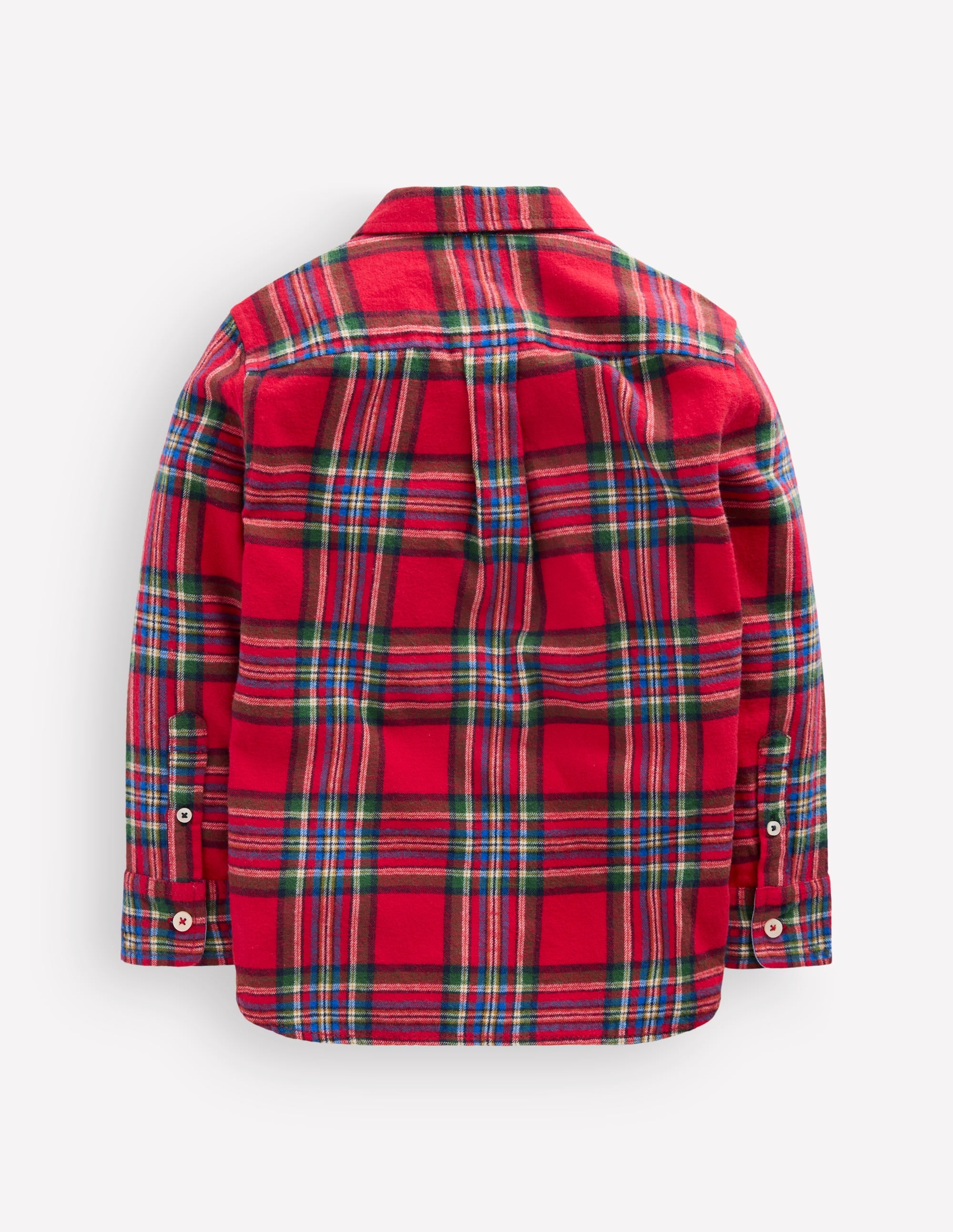 Cosy Cotton Check Shirt-Red Check - Image 2