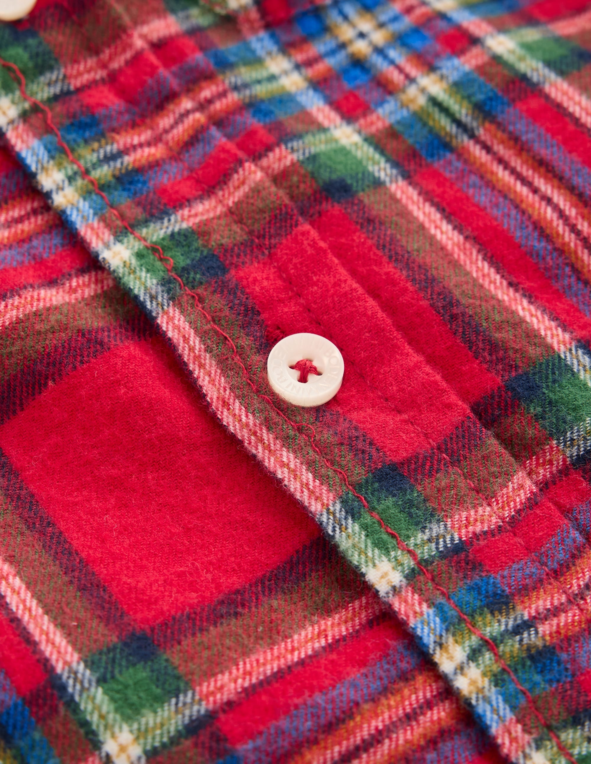 Cosy Cotton Check Shirt-Red Check - Image 3