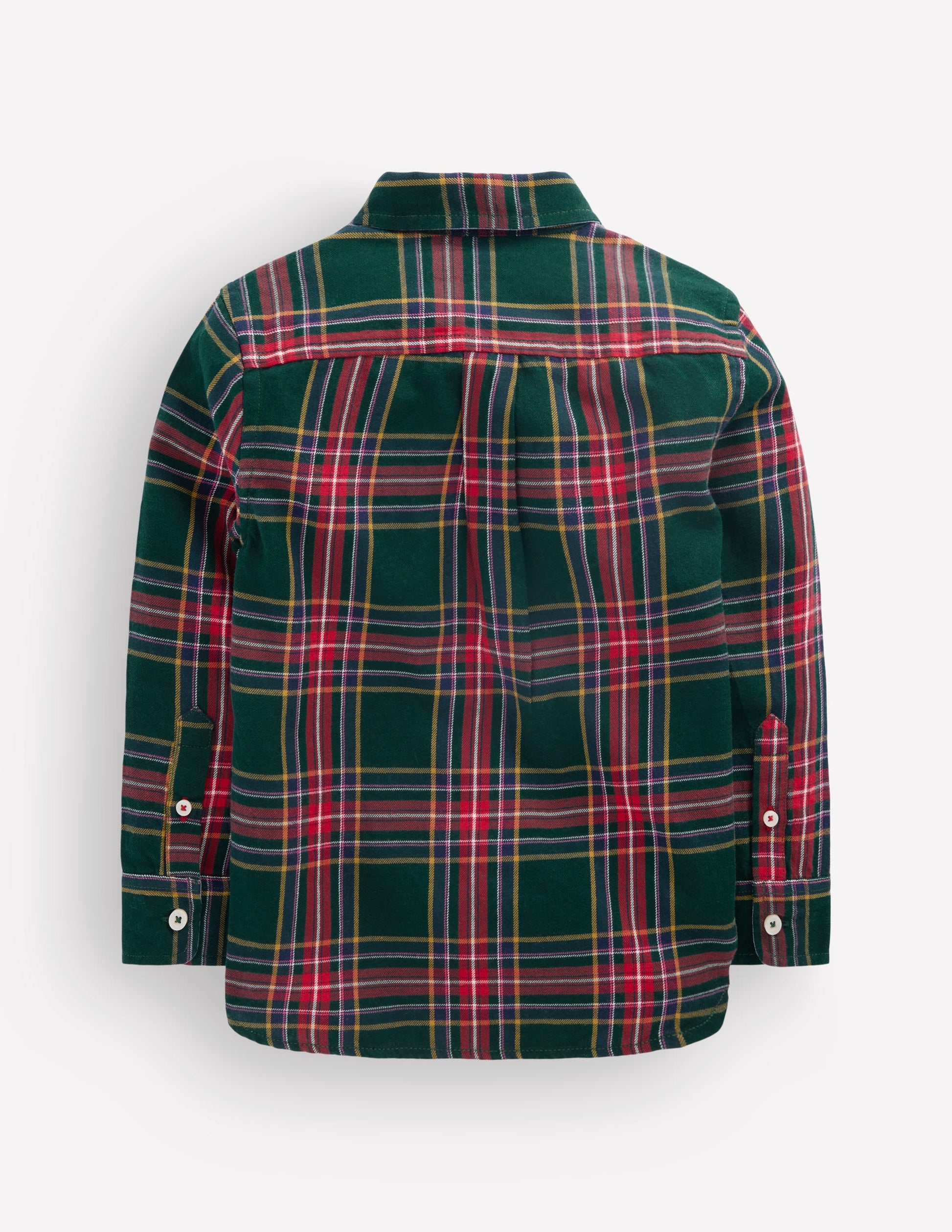 Cosy Cotton Check Shirt-Dark Green Check-3