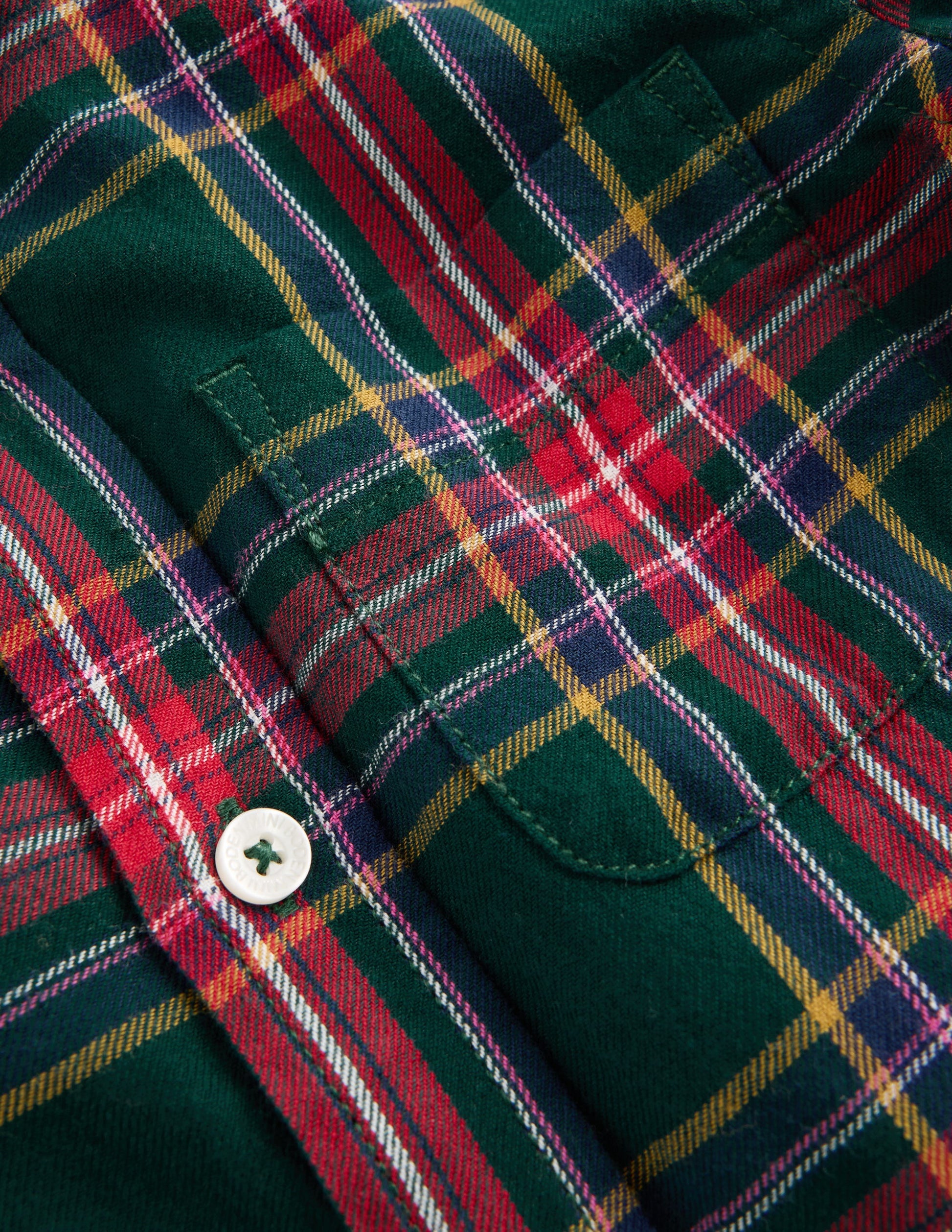 Cosy Cotton Check Shirt-Dark Green Check-4