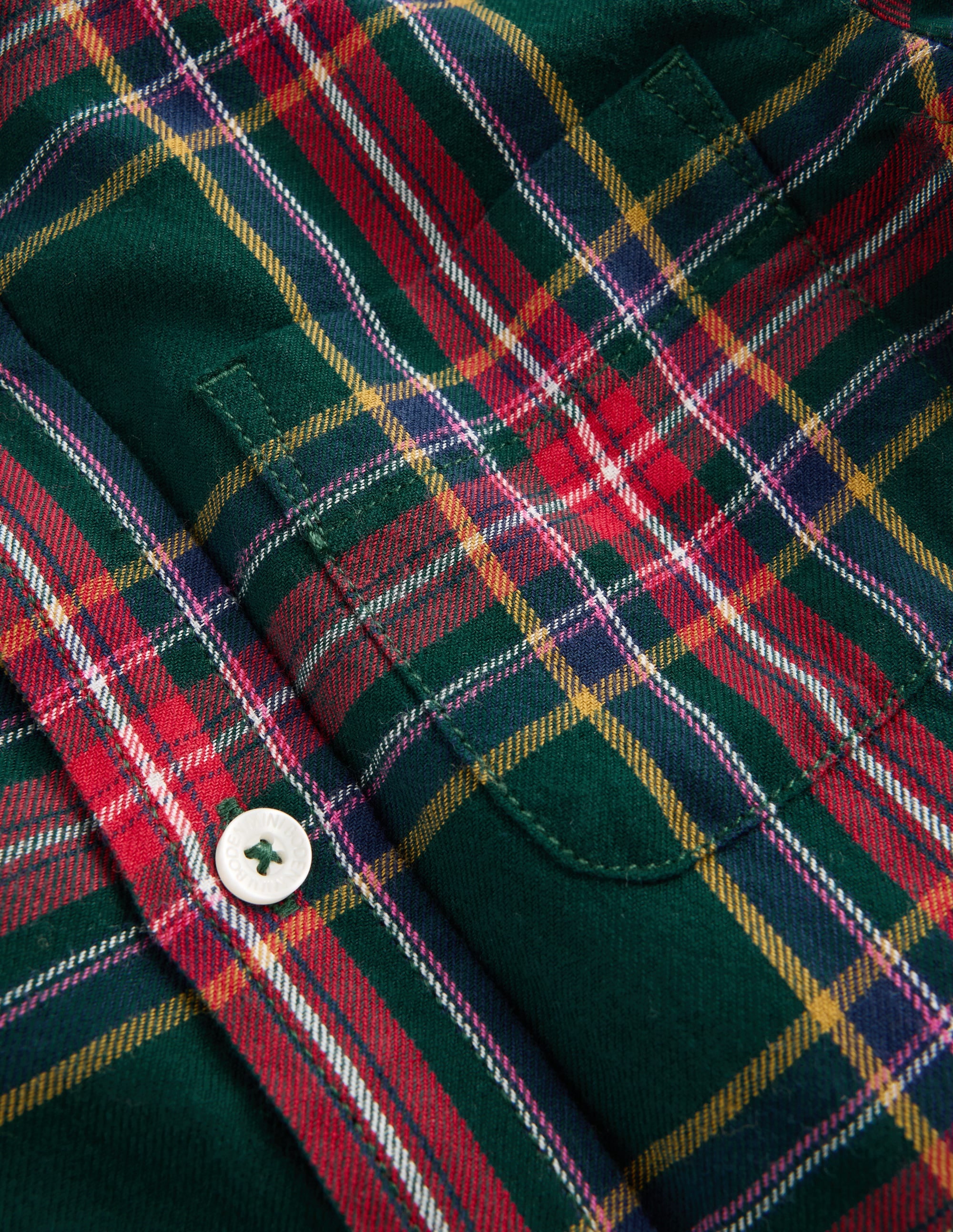 Cosy Cotton Check Shirt-Dark Green Check - Image 4