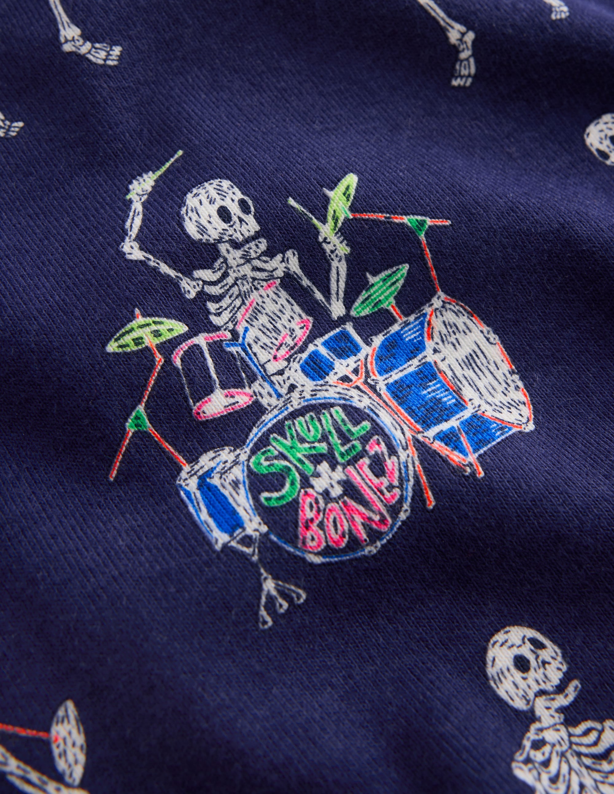 Snug Glow-in-the-dark Pyjamas-Skeleton Drummers - Image 3
