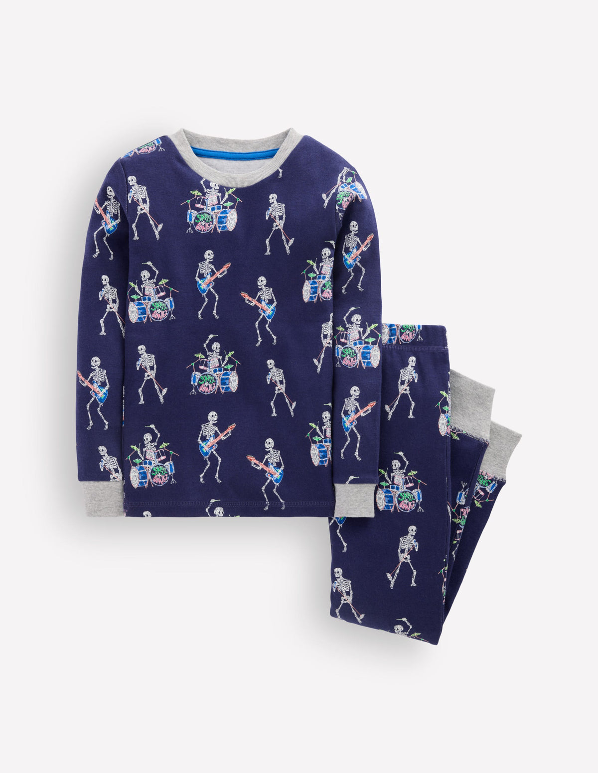 Snug Glow-in-the-dark Pyjamas-Skeleton Drummers-1