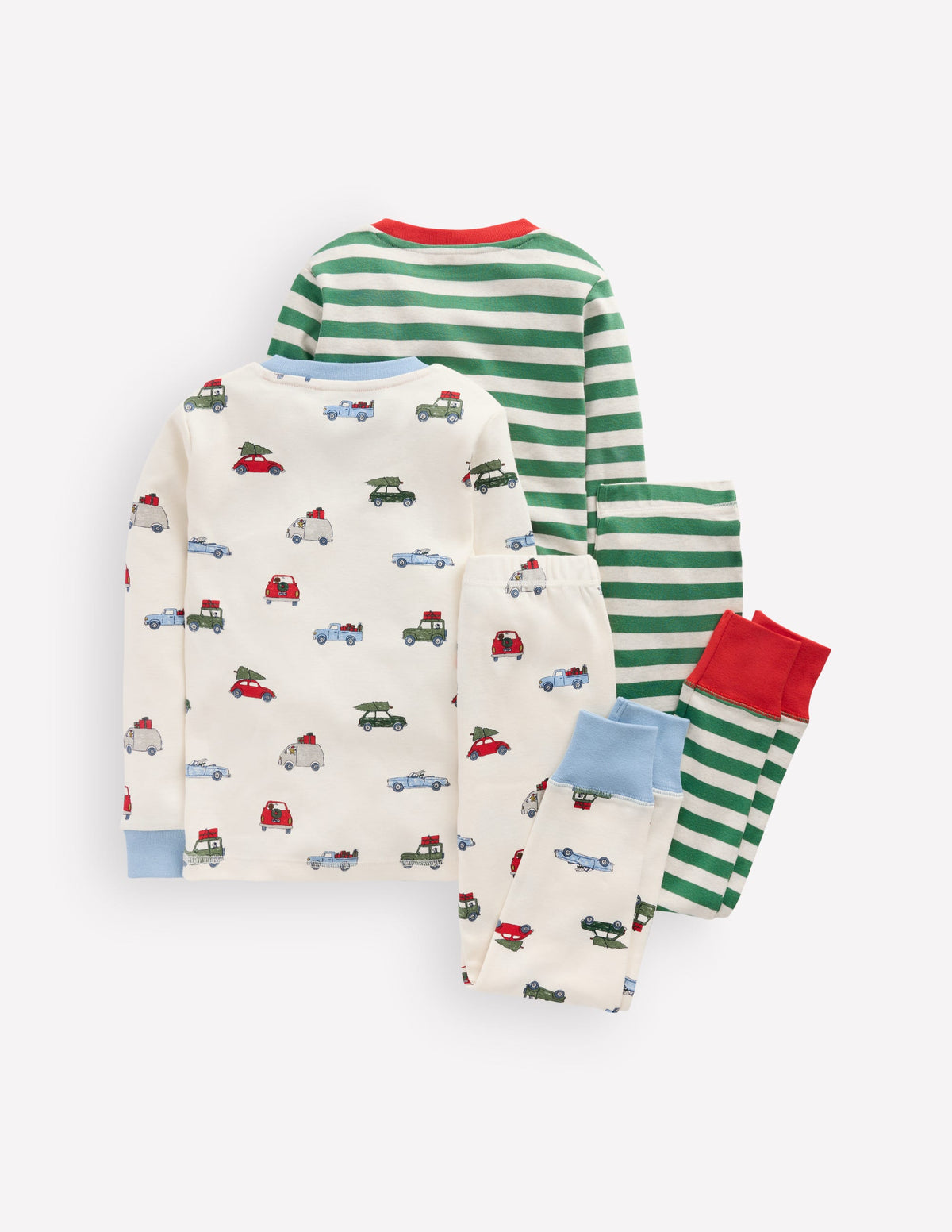 Snug Twin Pack Pyjamas-Festive Cars - Image 2