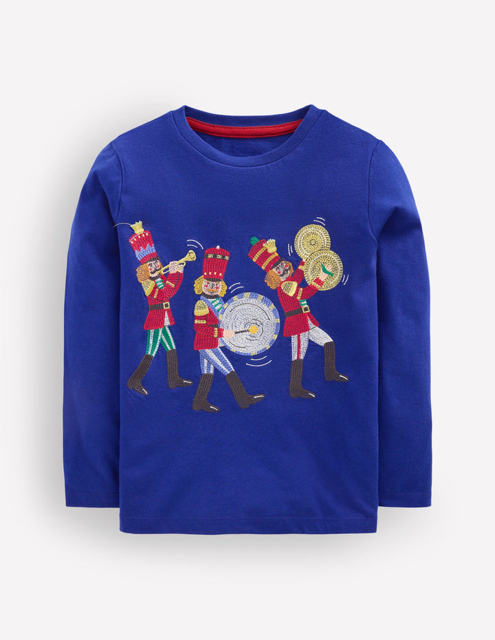 Longsleeve Superstitch T-shirt-Christmas Marching Band