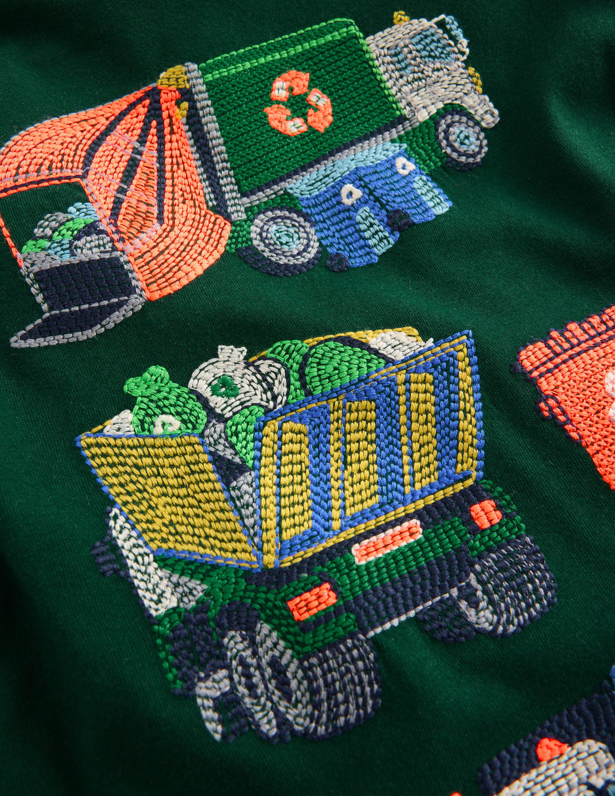 Superstitch Long Sleeve Top-Safari Green, Recycle Trucks-3