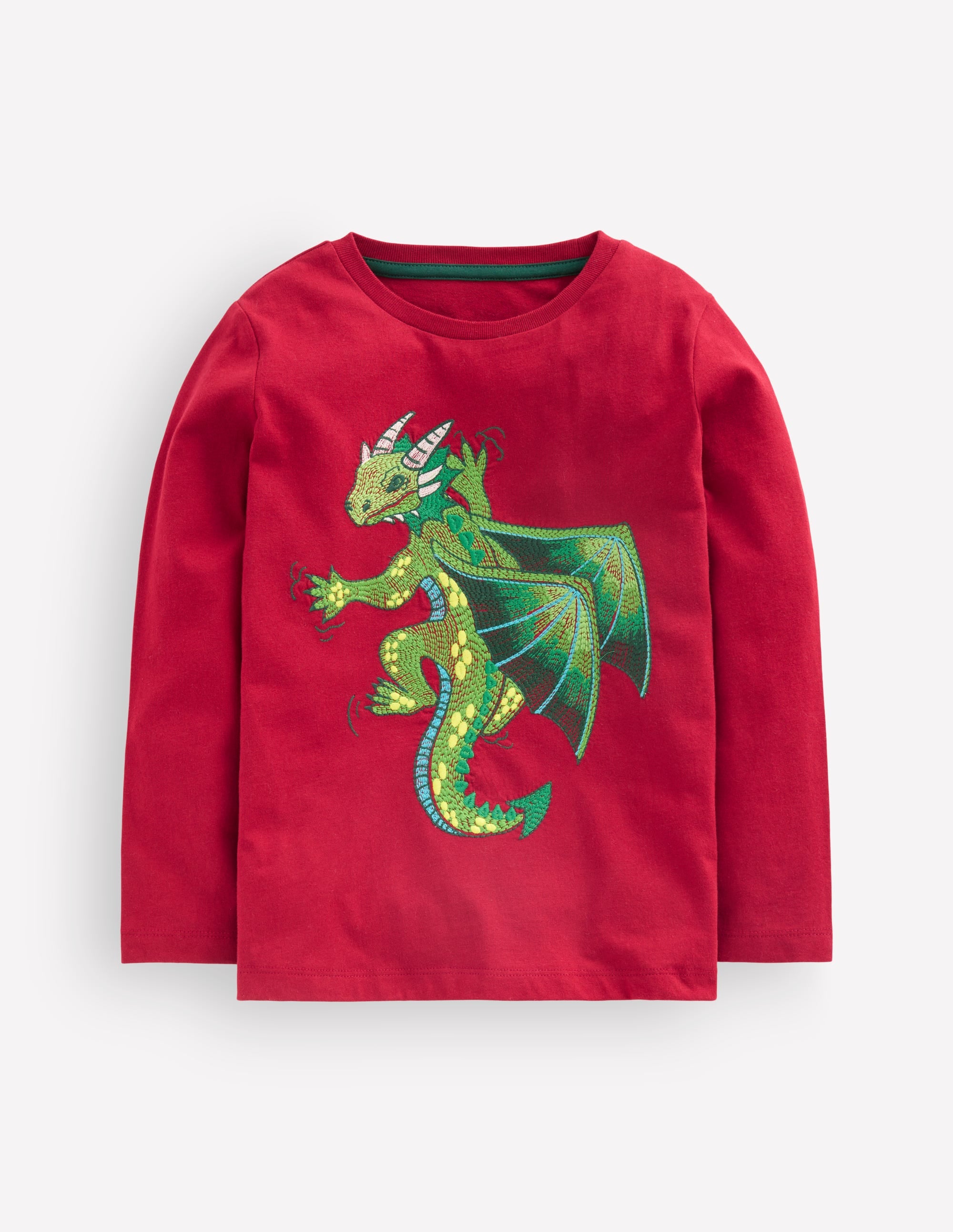 Superstitch Long Sleeve Top-Ruby Red dragon - Image 1