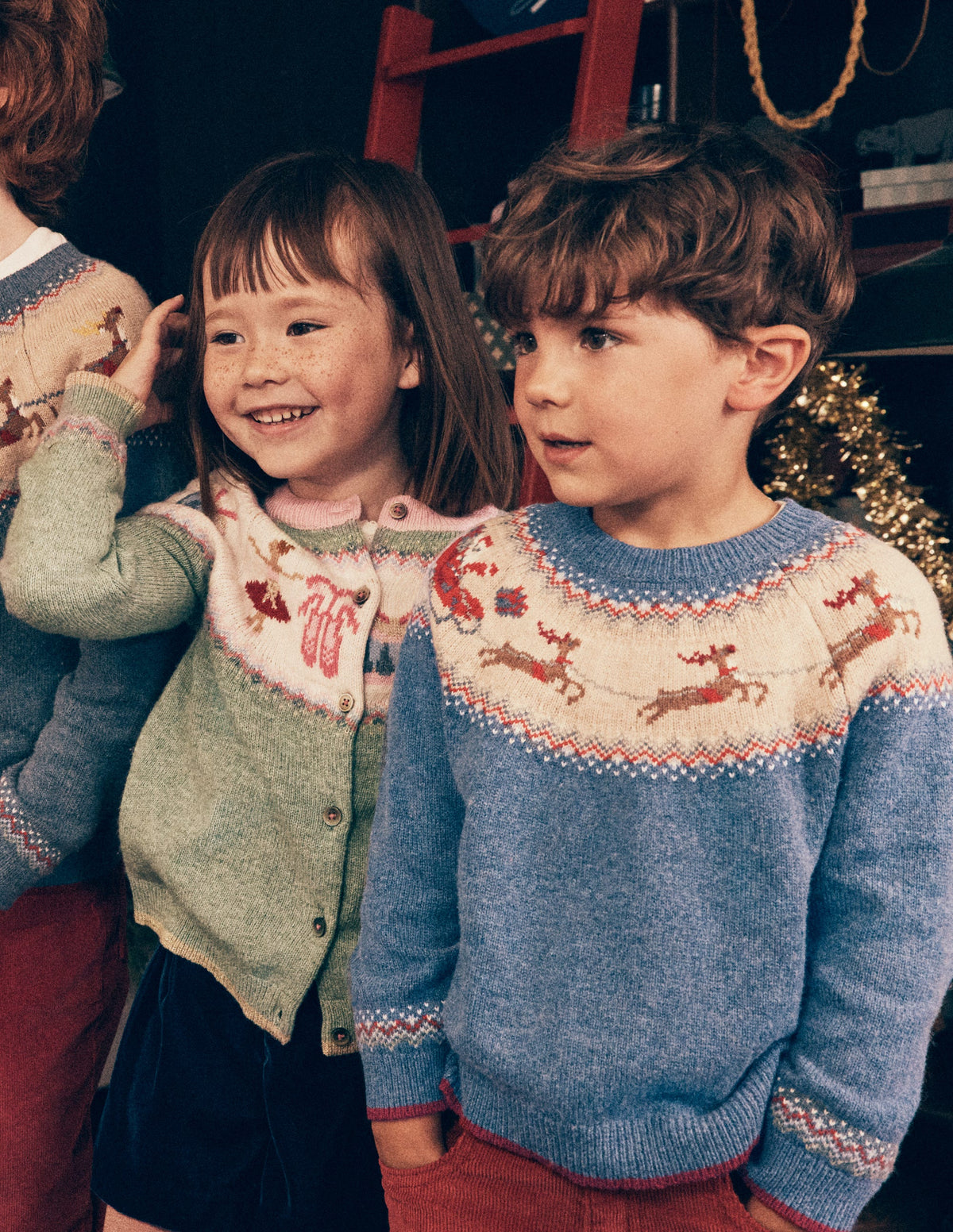 Fair Isle Jumper-Blue Marl Polar Post - Image 1